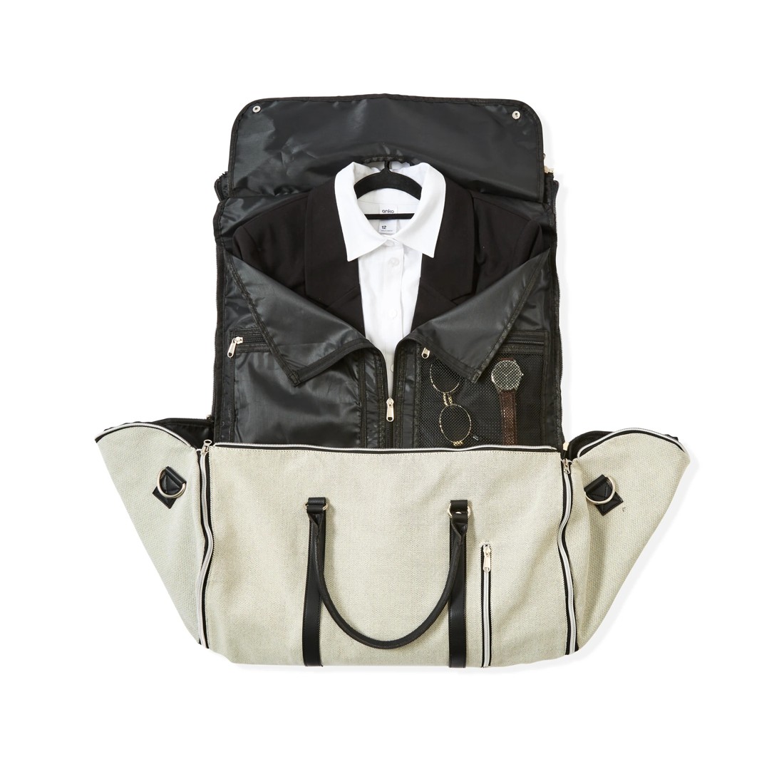 3 53L Garment Duffle Bag - Off White, 3 of 10