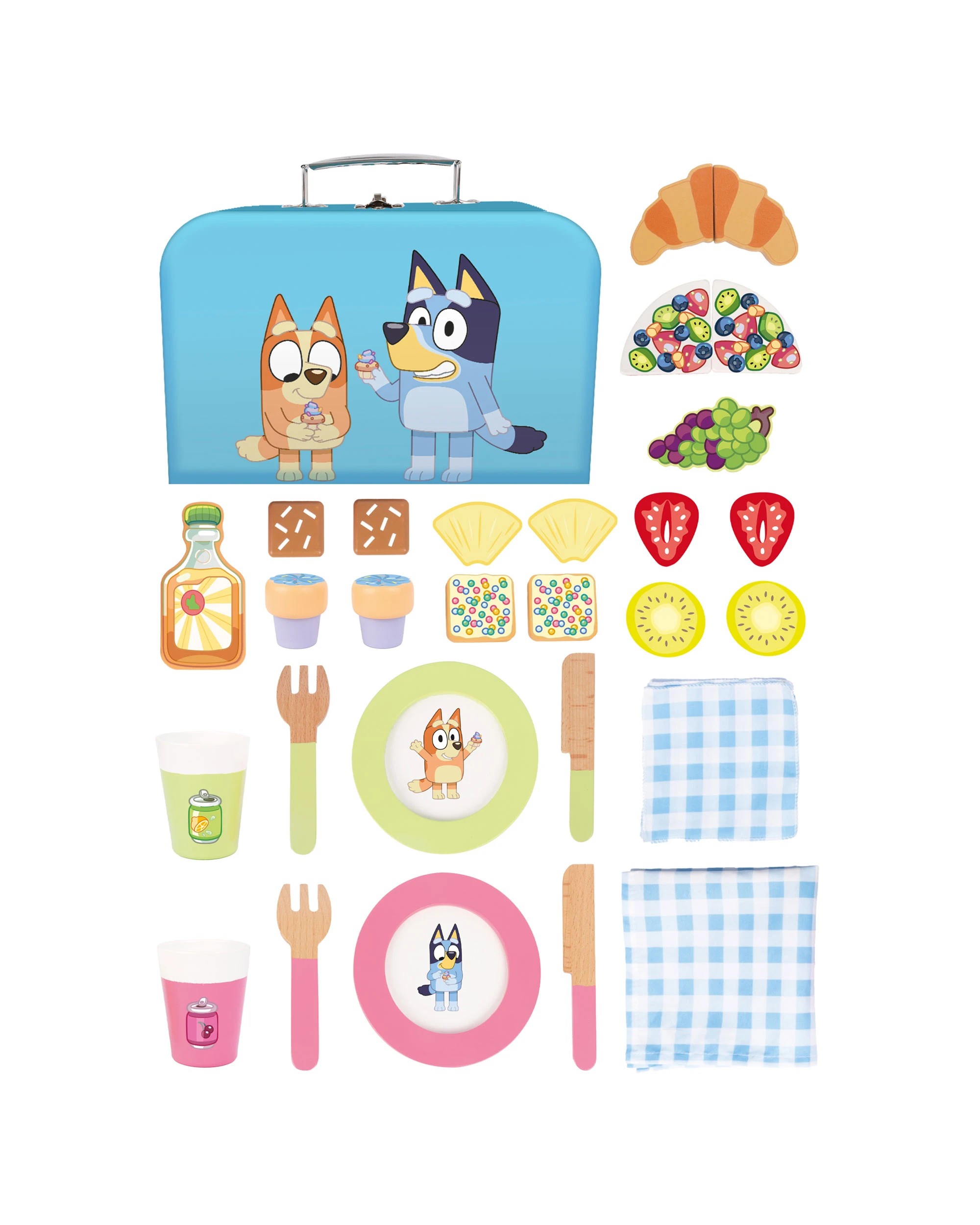 5 Bluey - Wooden Picnic Set (20 Pieces), Activity Toy, Suitable for Ages 3+ - Multi, 5 of 6