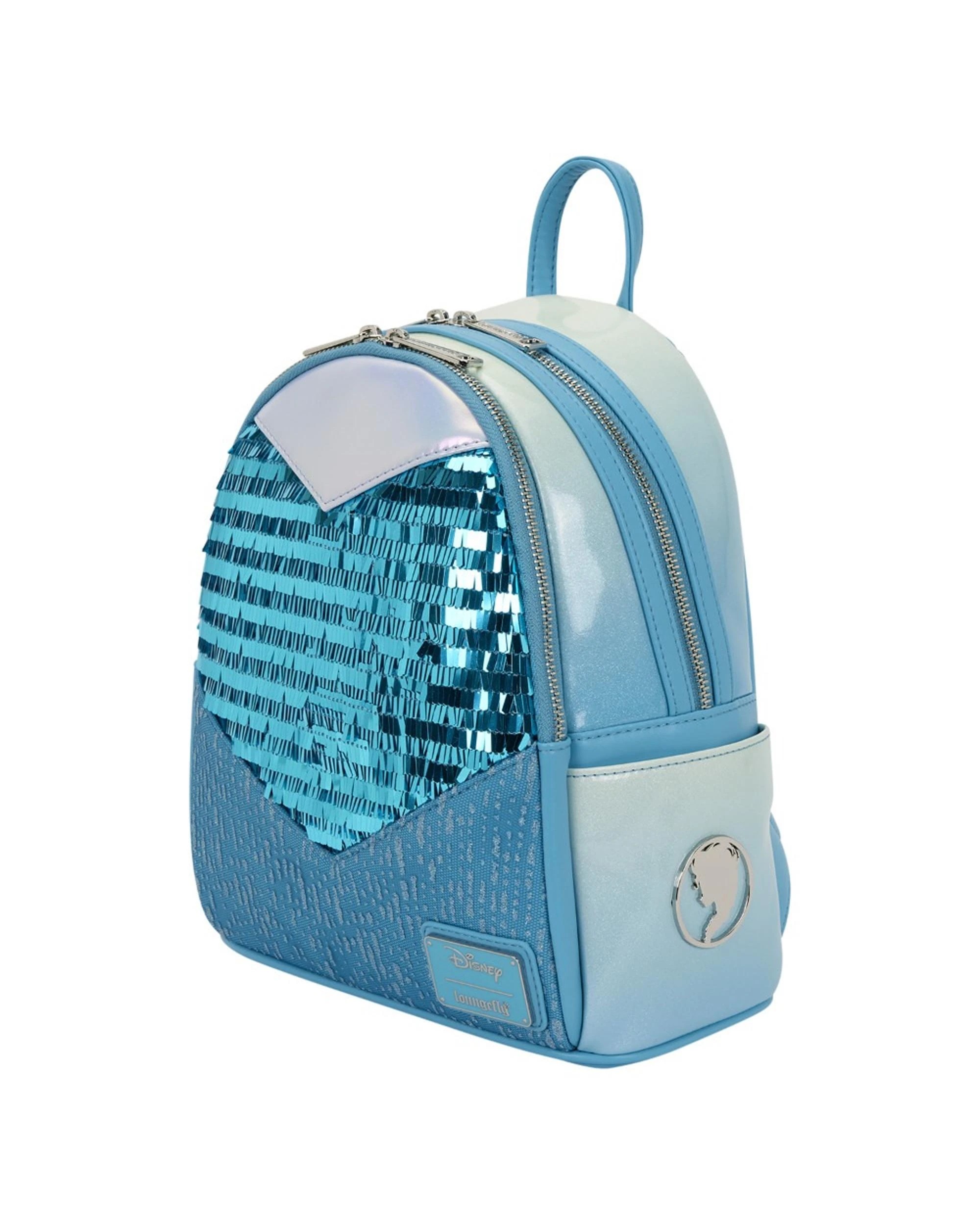 4 Loungefly Frozen Princess Elsa Glitter Sequin Cosplay Mini Backpack, 4 of 4
