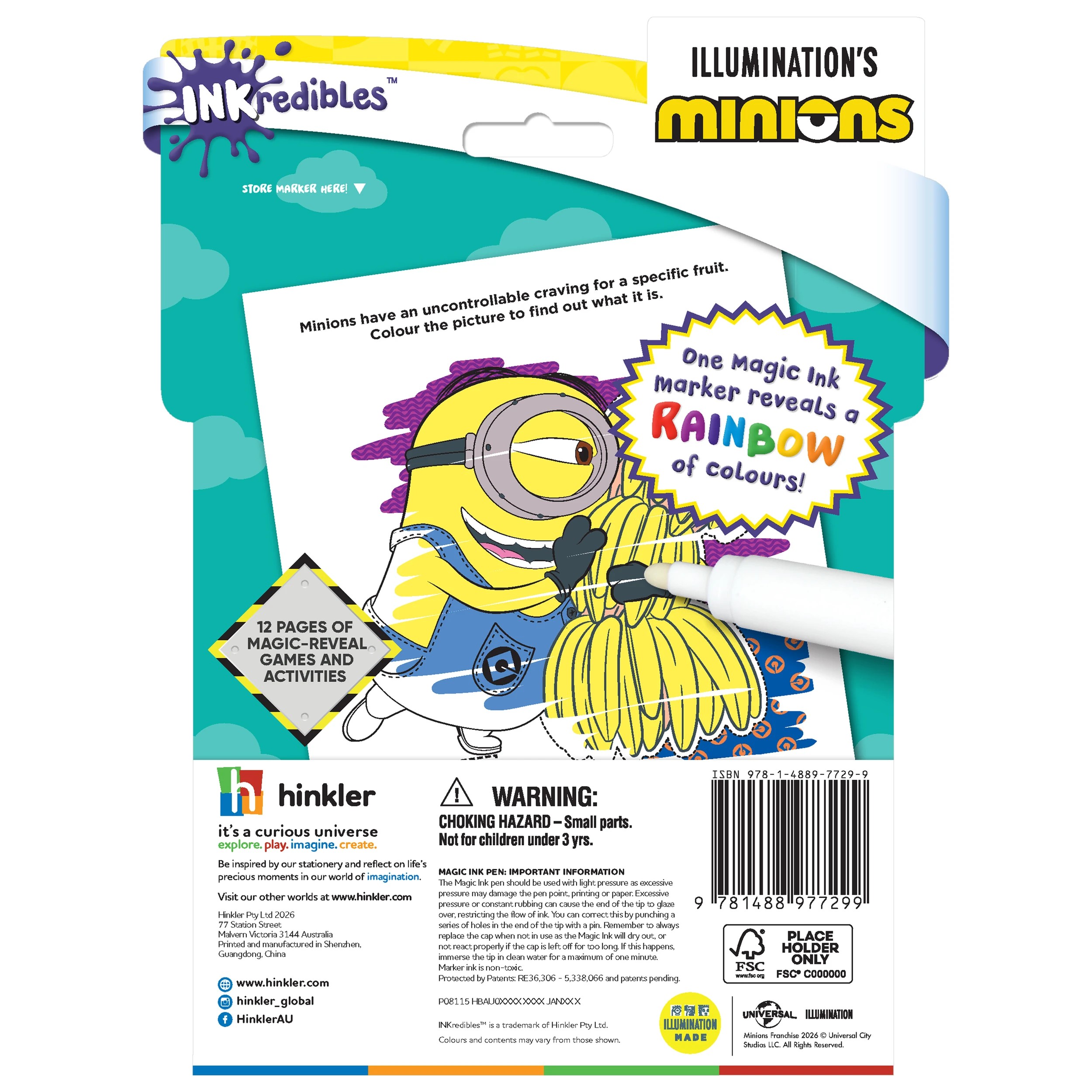 2 Illumination's Inkredibles Minions Magic Ink Pictures! - Book, 2 of 5