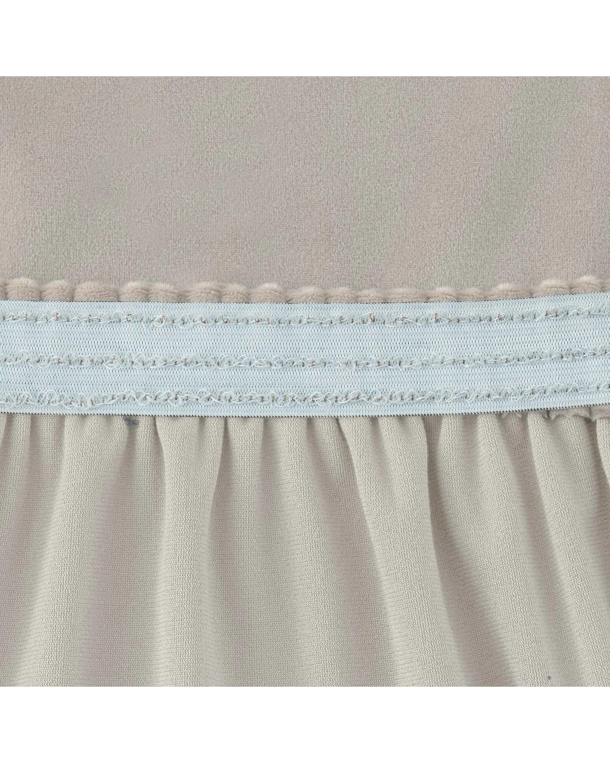 4 Smarcute 3 Seater Velvet Sofa Couch Cover Stretch Thick Plush Fabric - Beige, 4 of 5