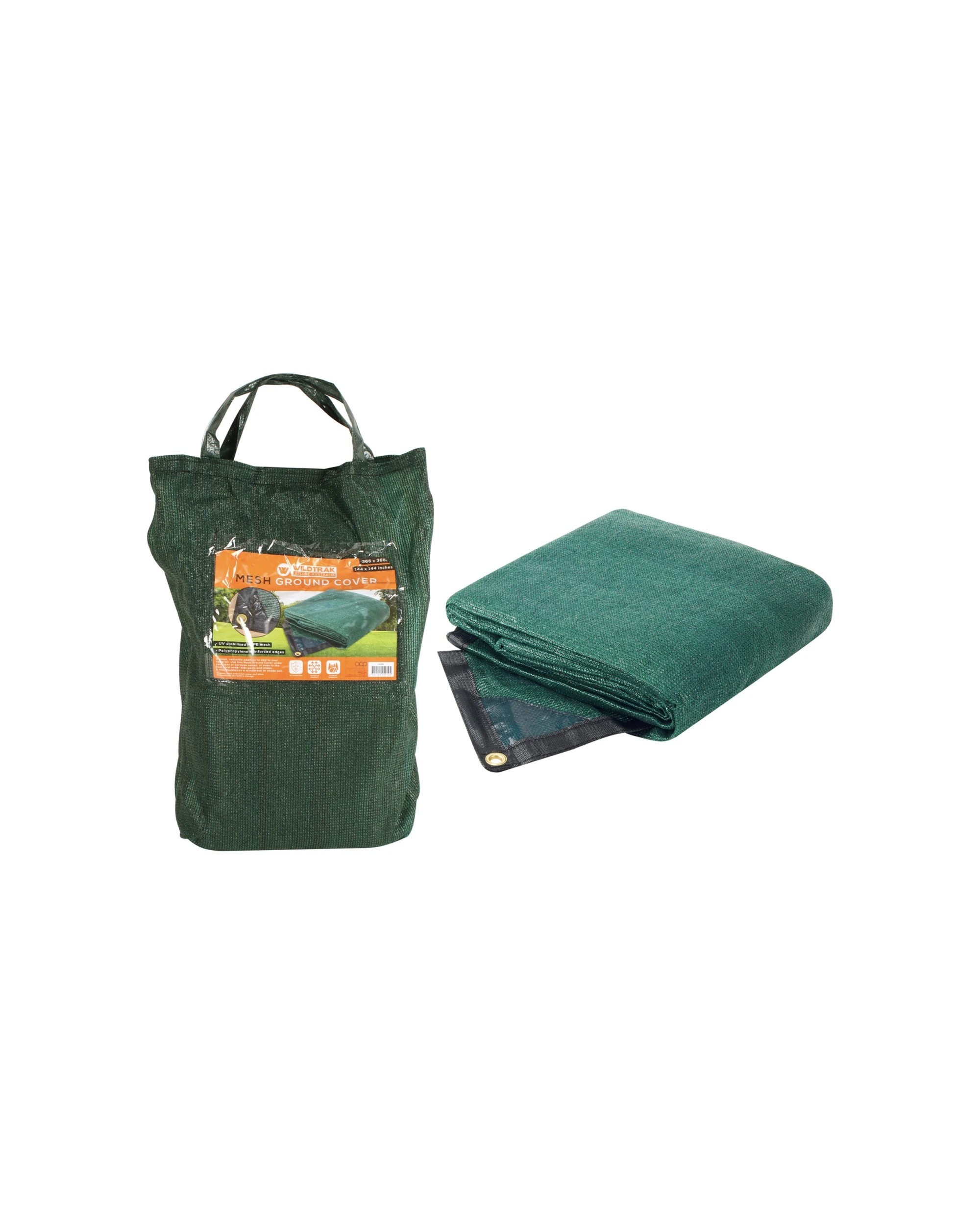2 Wildtrak Mesh Ground Cover For Tent And Caravan Reinforced Edges - Green, 2 of 2