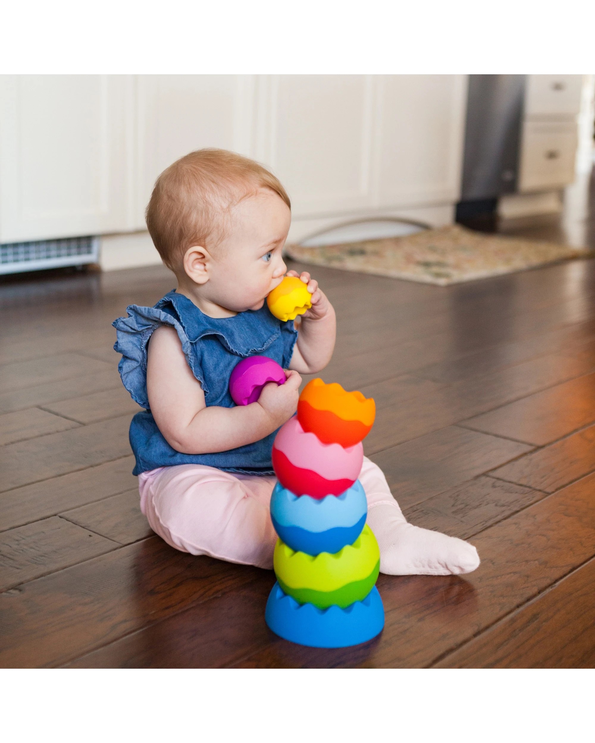 6 Fat Brain Toy Co Tobbles Neo Stacking Toy Weighted Sensory Play - Multi, 6 of 8