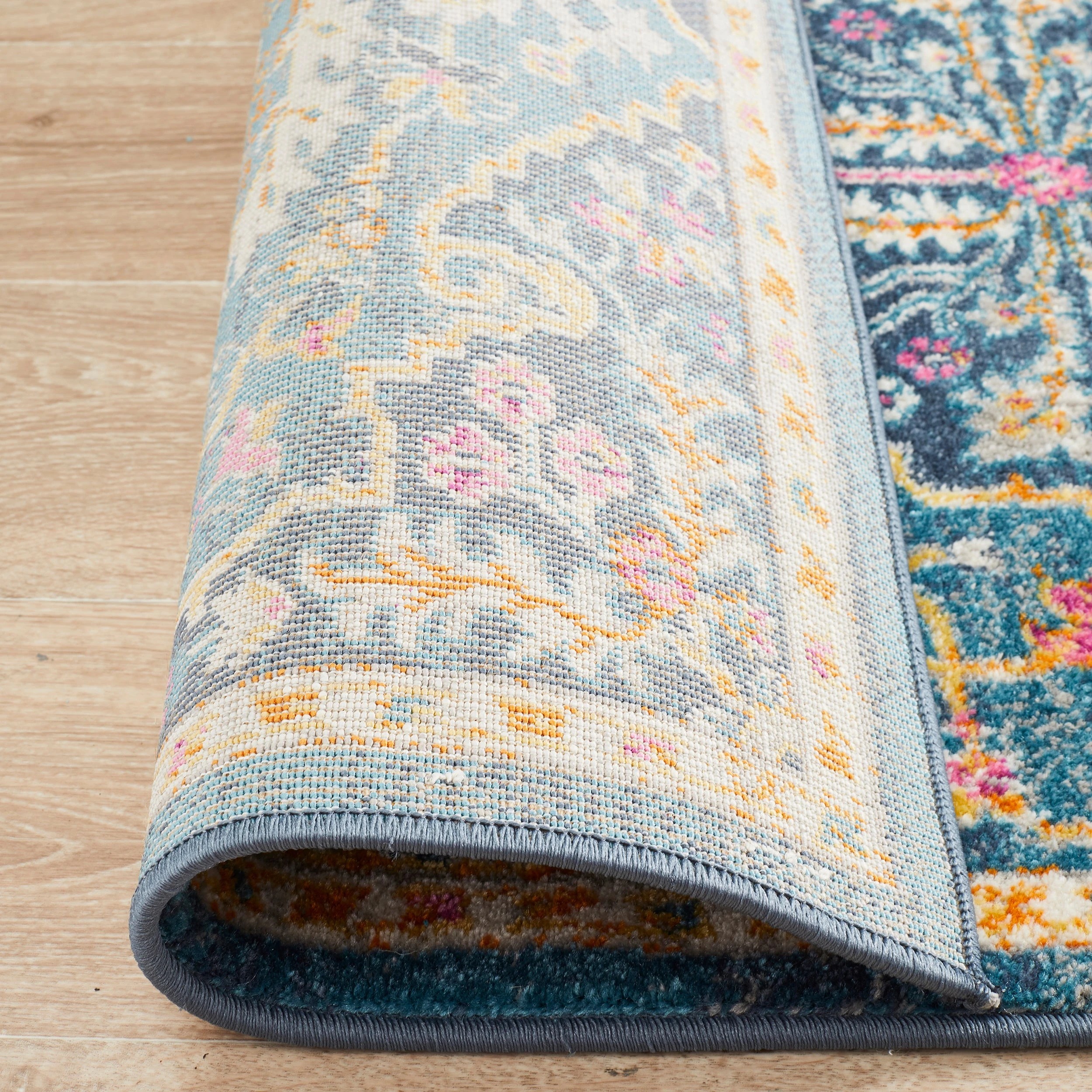 7 Common Ground Rugs Atlas 209 500x80cm - Extra Large Runner Rug - Blue, 7 of 7