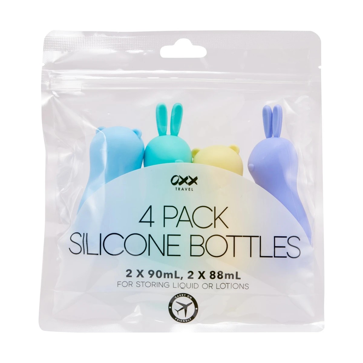 1 OXX Travel 4 Pack Silicone Bottles, 1 of 8