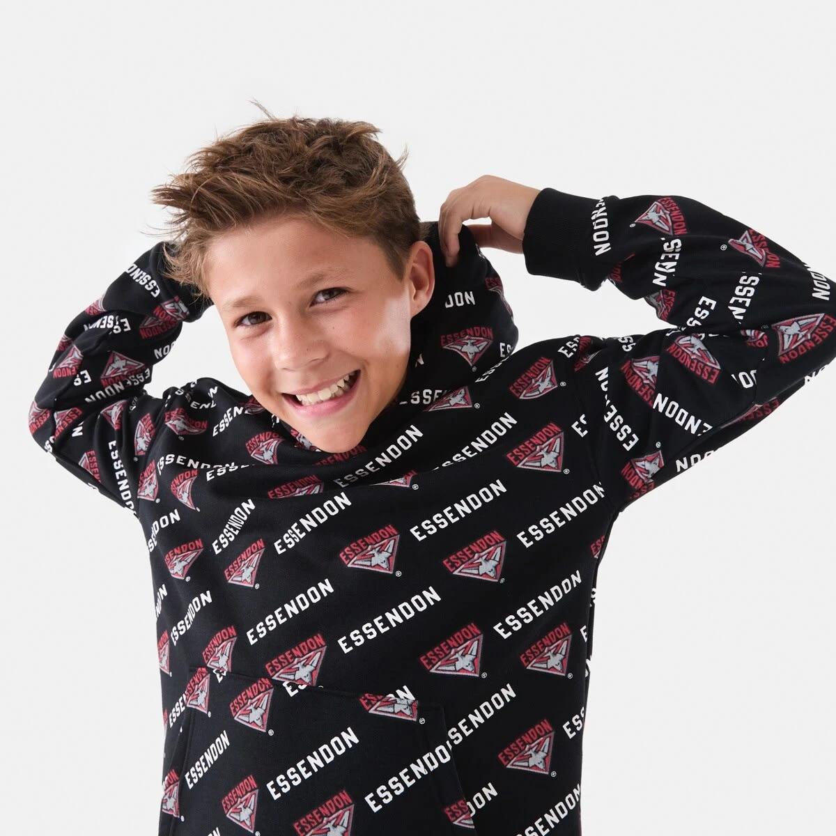 6 Official AFL Kids All Over Print Hoodie Essendon, 6 of 10