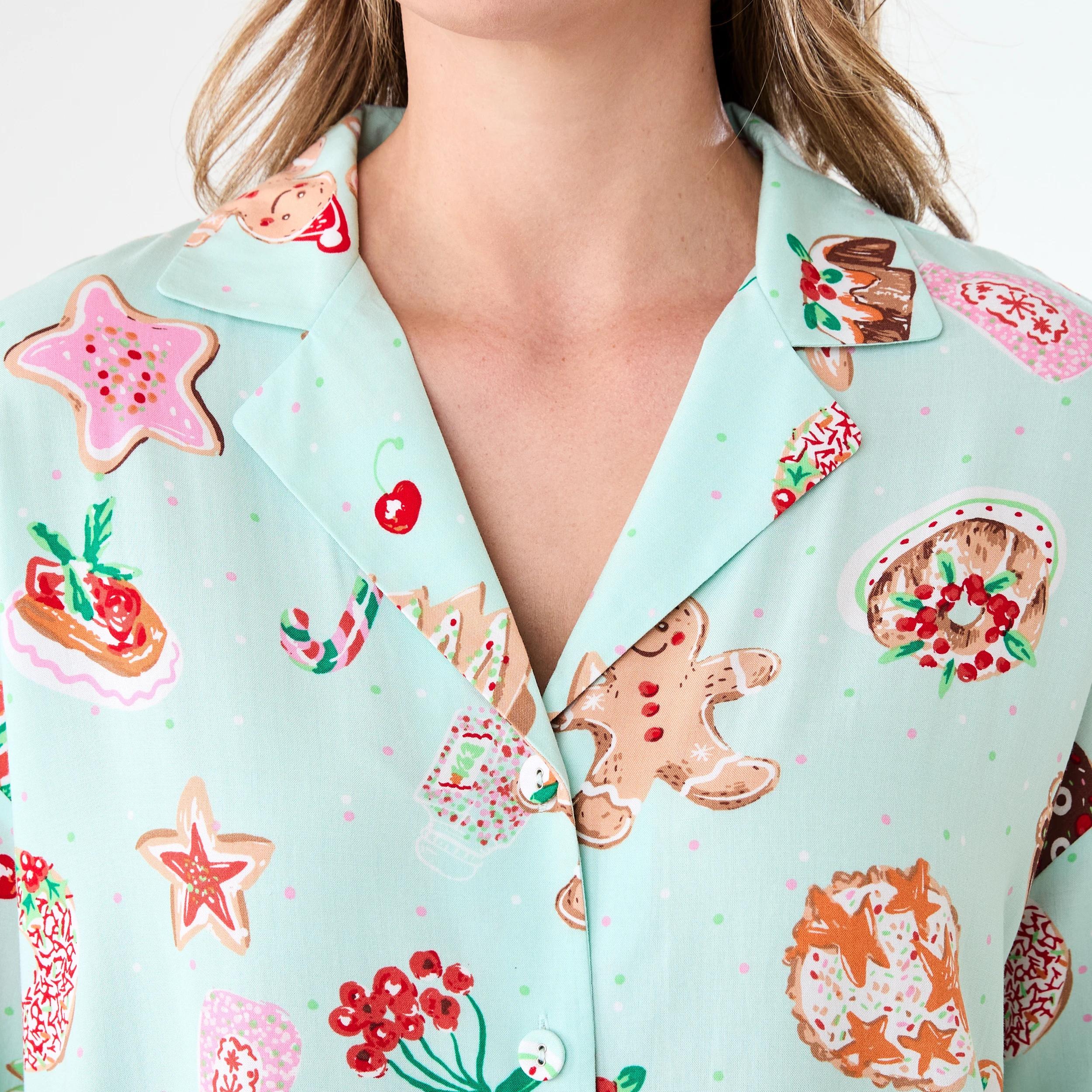 5 Christmas Woven Boxy Pyjama Set Bay Food, 5 of 7