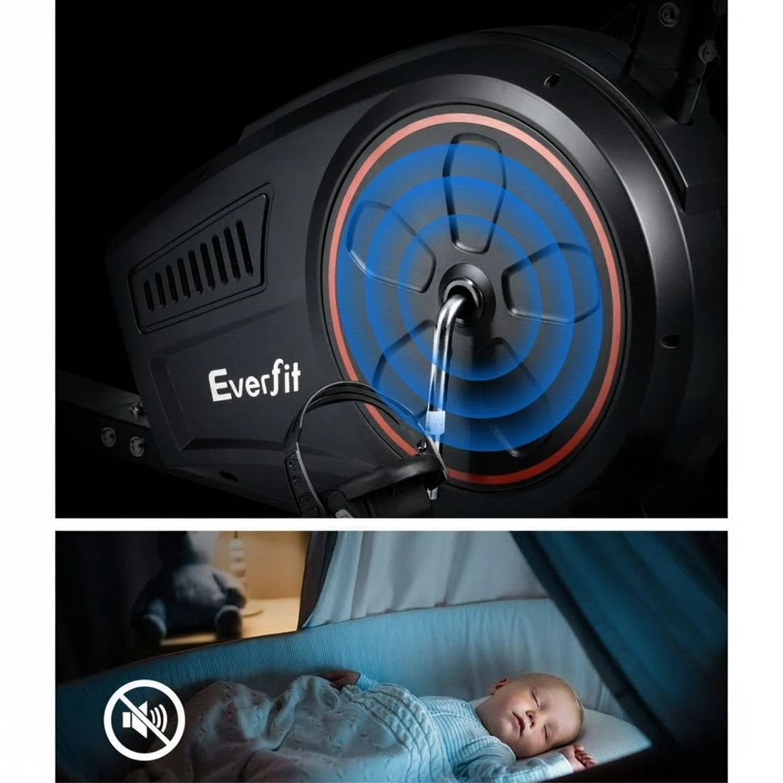 5 Everfit Exercise Bike Magnetic Recumbent Indoor Cycling Home Gym Cardio 8 - Black, 5 of 7