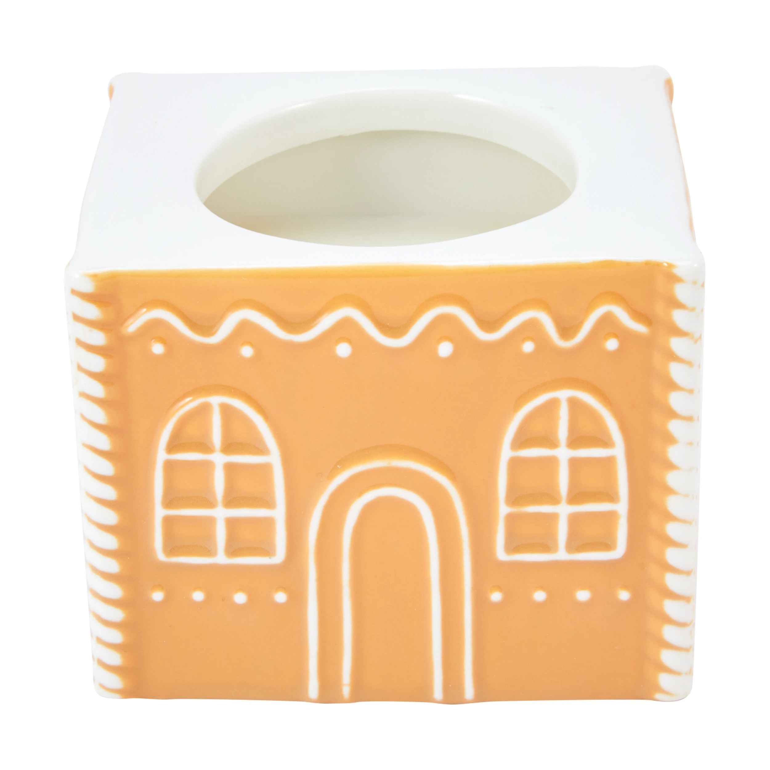4 Christmas Gingerbread Ceramic Candle, 4 of 6