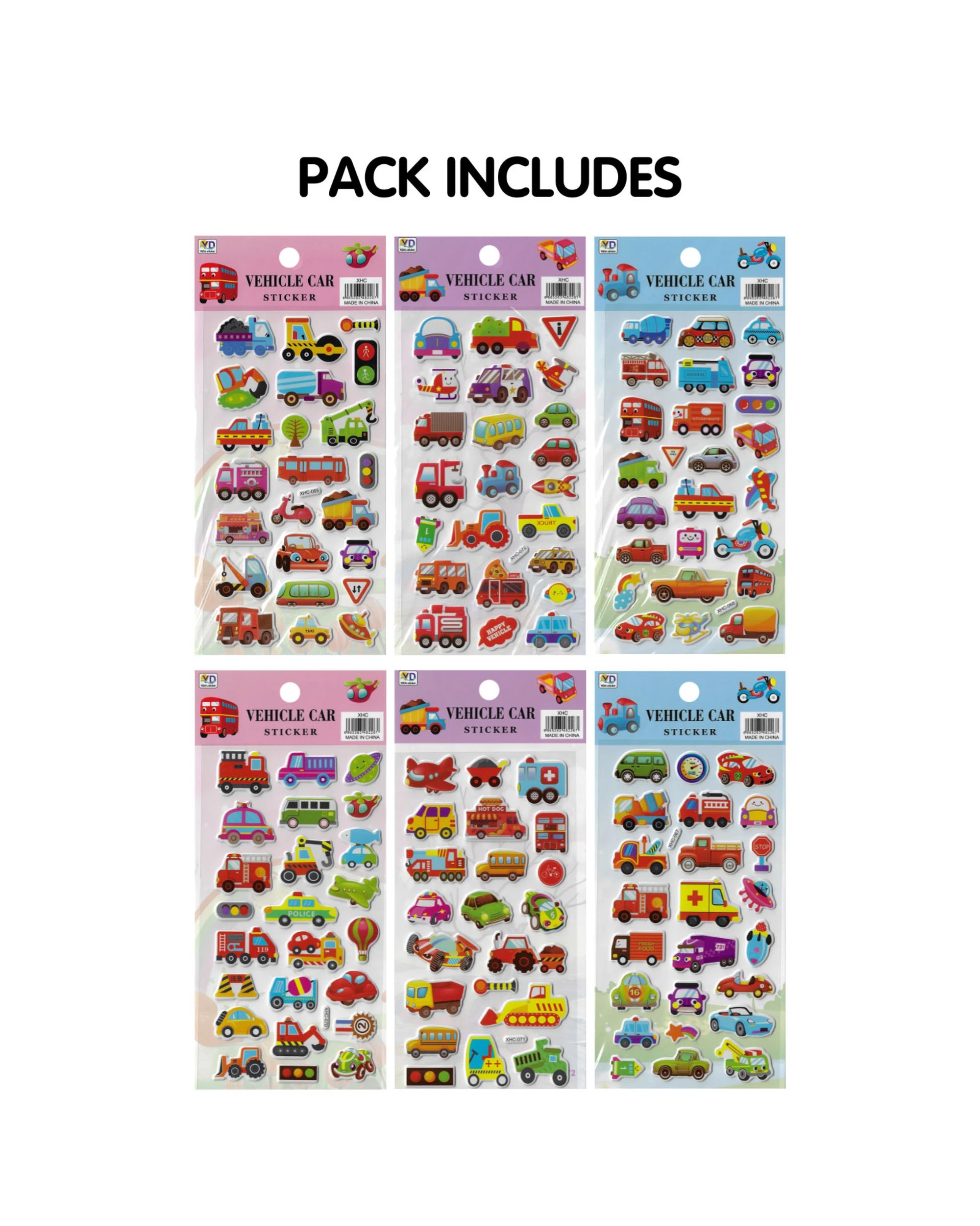 2 Party Maker Transport Stickers 6 Sheets, 2 of 3