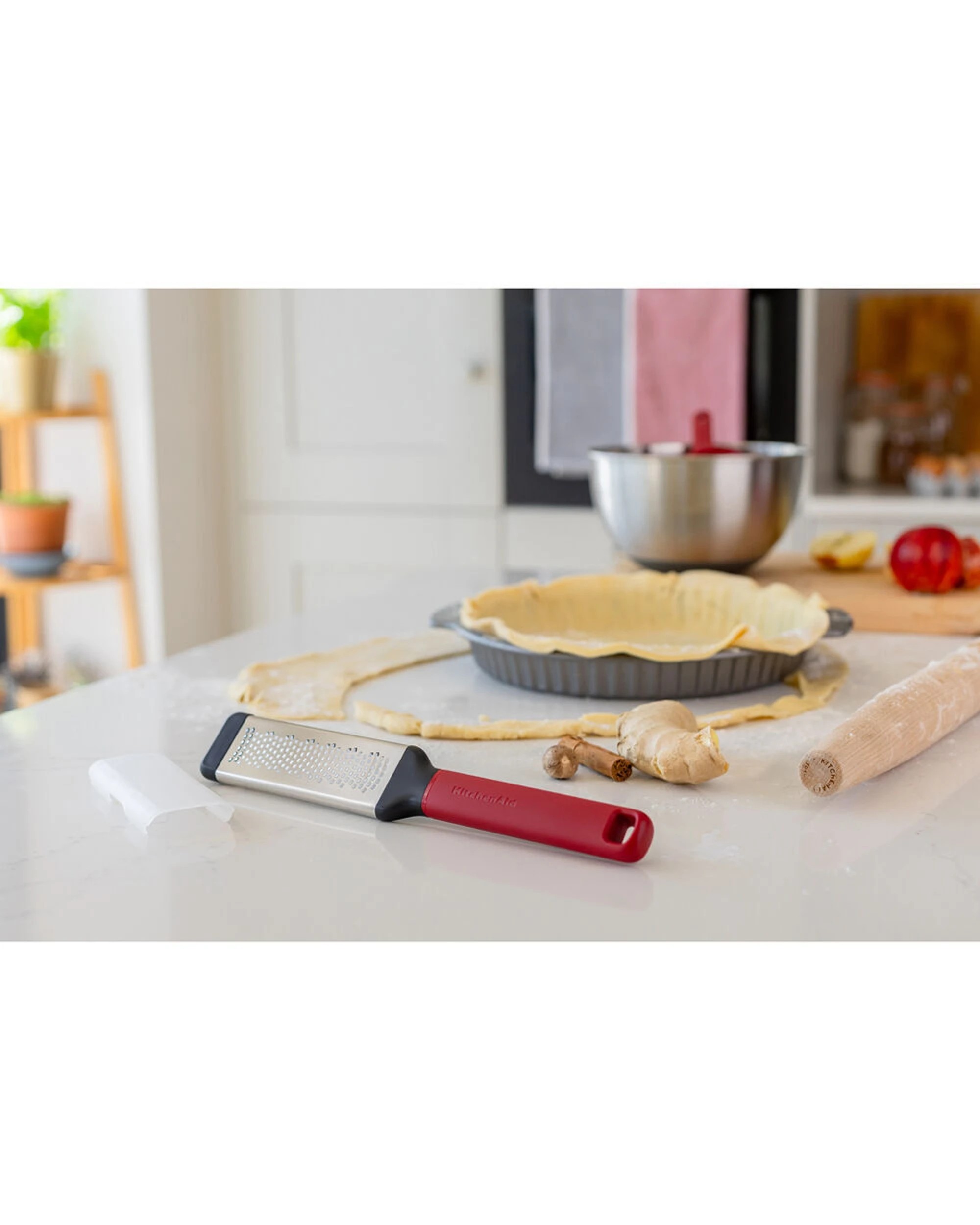 5 KitchenAid Classic Fine Etched Handheld Grater 2PK Ergonomic Non-Slip - Red, 5 of 6