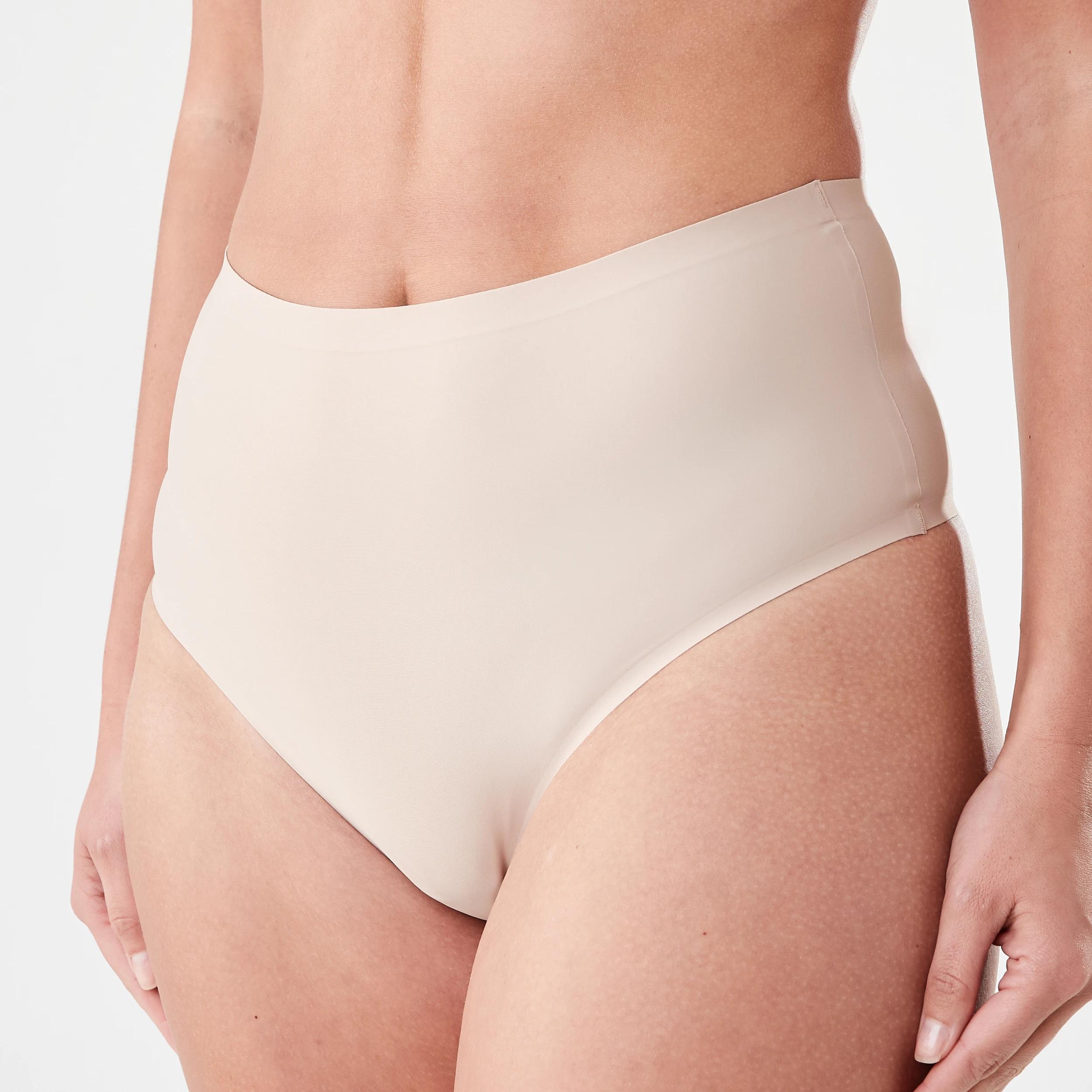 5 2 Pack No Show High Rise G-String Briefs Fawn Beige, 5 of 6