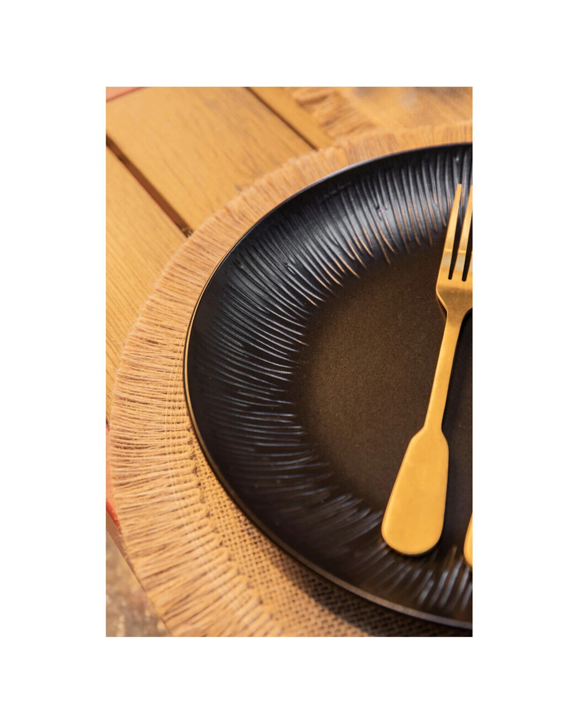 3 Mikasa 4pc Round Hessian Placemat Set - Brown, 3 of 6