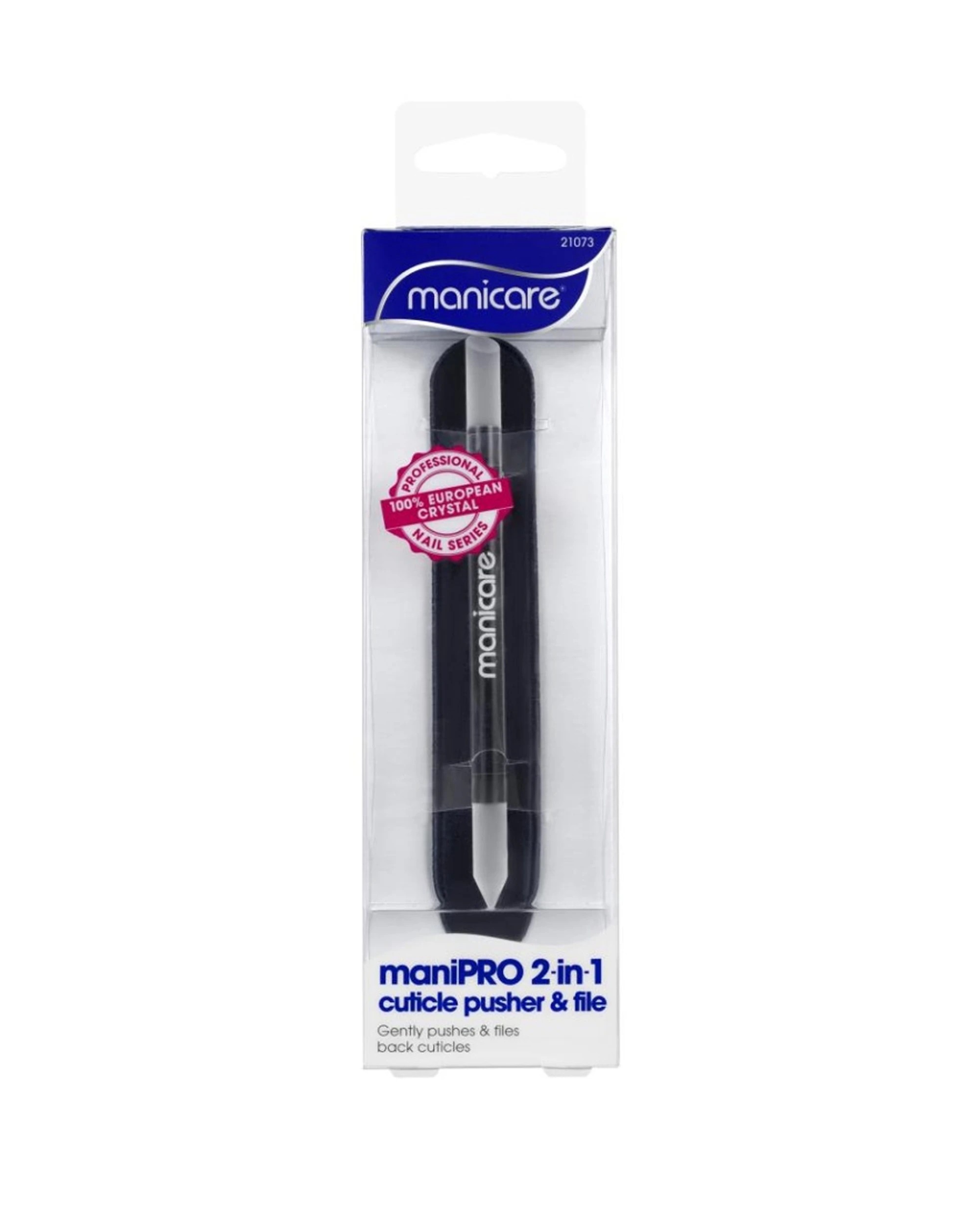 2 Manicare 4PK ManiPRO 2 In 1 Cuticle Pusher And File Nail Care Tool - Black, 2 of 3