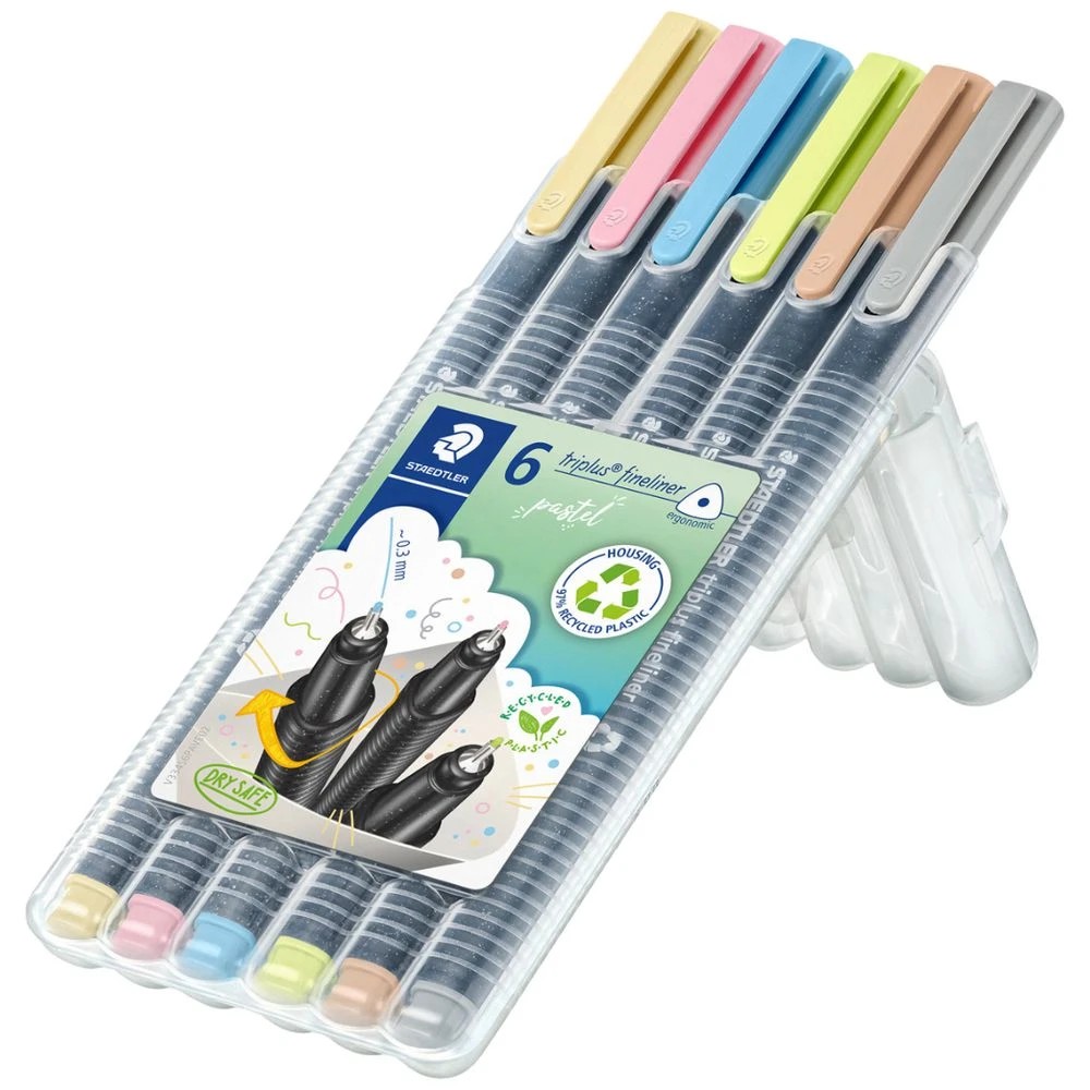 4 Staedtler Triplus 334 Fineliner Pastel 6 Pack, 4 of 4