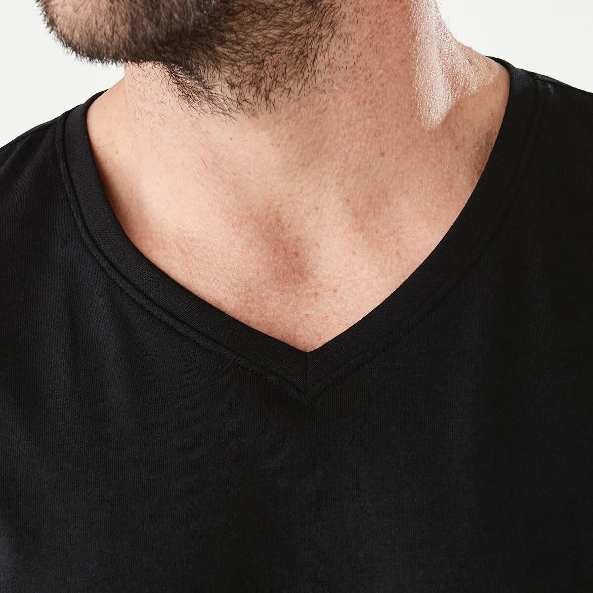 5 Plain V-Neck T-shirt Black, 5 of 5