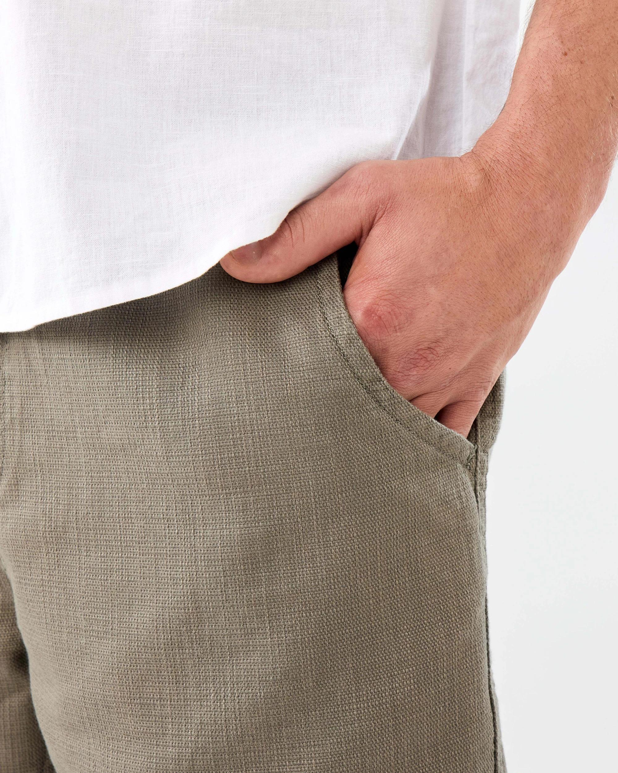 6 Cotton Slub Volley Shorts Grn Tusock, 6 of 8