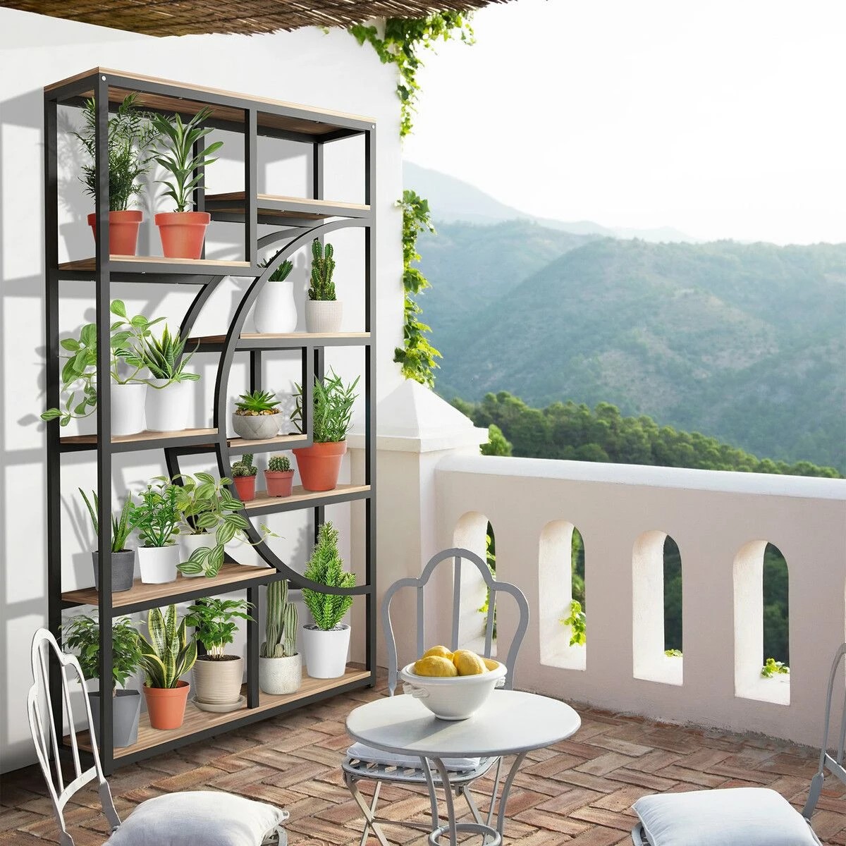 4 LUXSUITE Bookshelf Display Tier Shelf CD DVD Photo Storage Black, 4 of 6