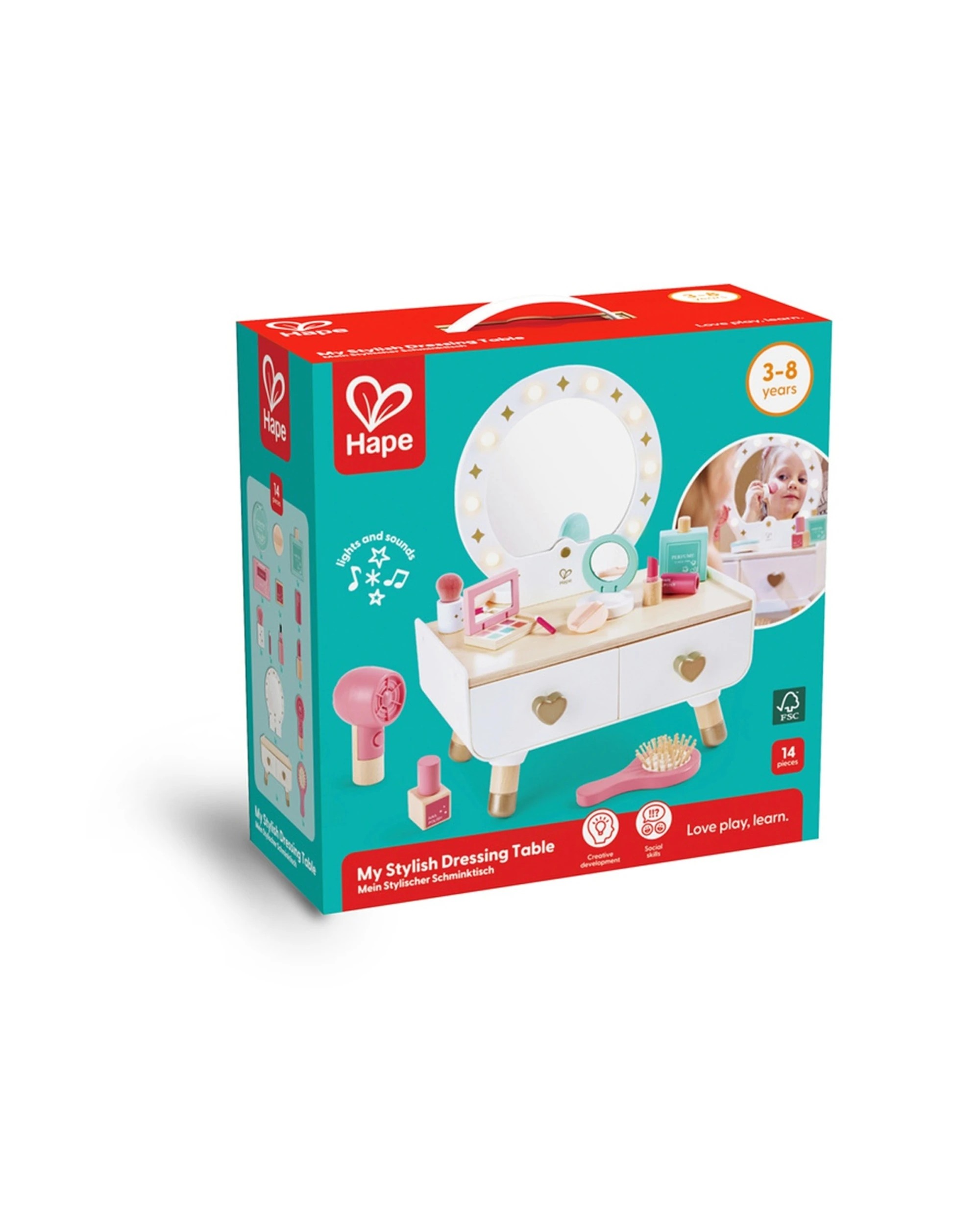 2 Hape My Stylish Dressing Table Light-Up Toy Kids Activity - Multi, 2 of 4
