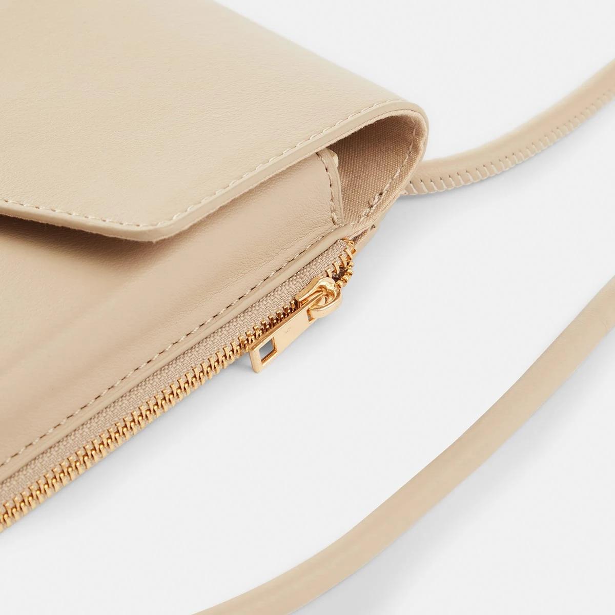 4 Phone Wallet Crossbody Bag Bone Beige, 4 of 7