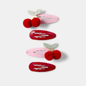 4 Pack Cherry Hair Clips