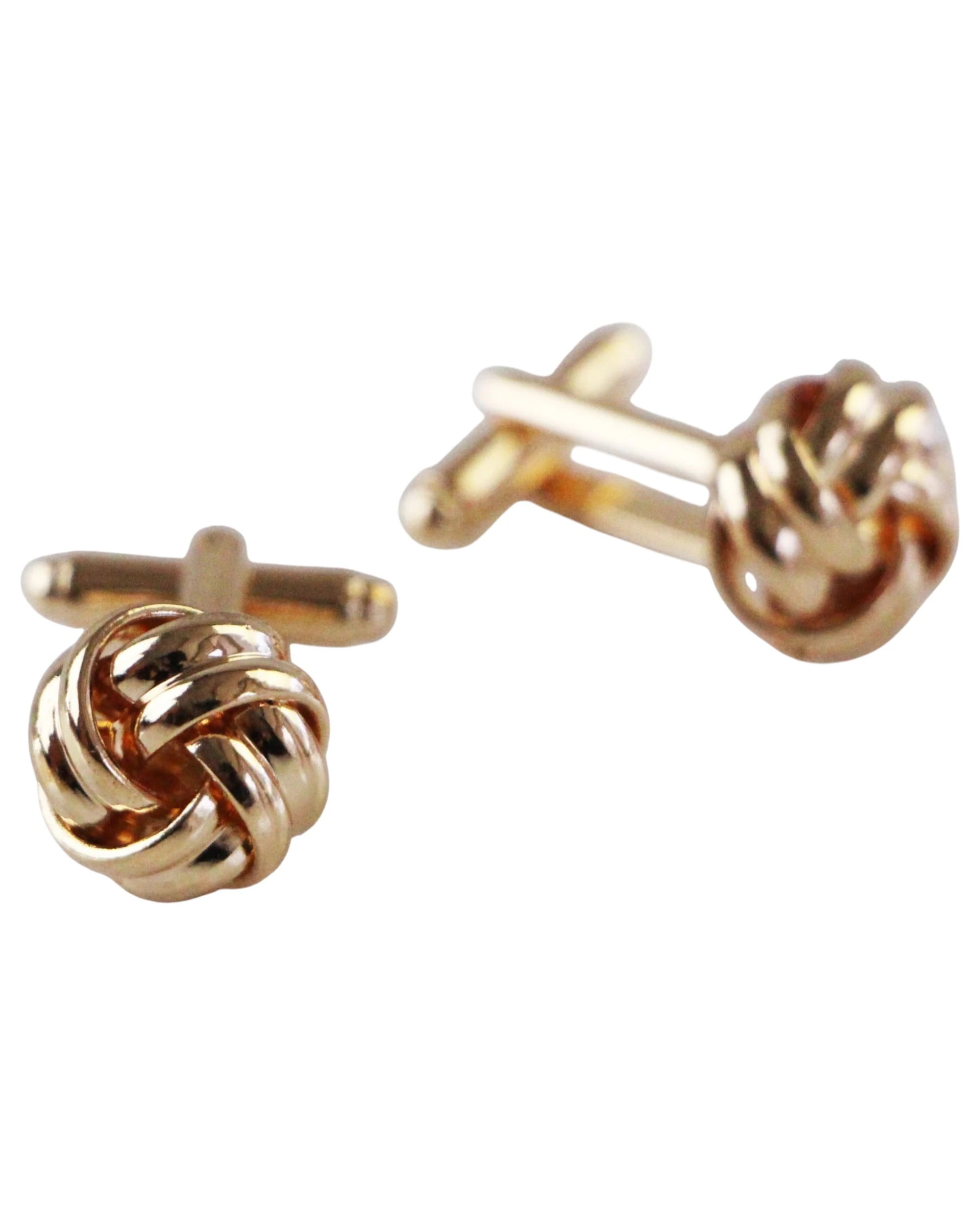 1 Zasel Mens Knotted Cufflinks - Gold, 1 of 1
