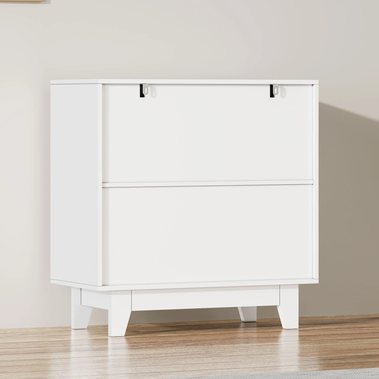 8 Alfordson 5 Chest of Drawers Rattan Storage Cabinet Dresser Tallboy - White, 8 of 10