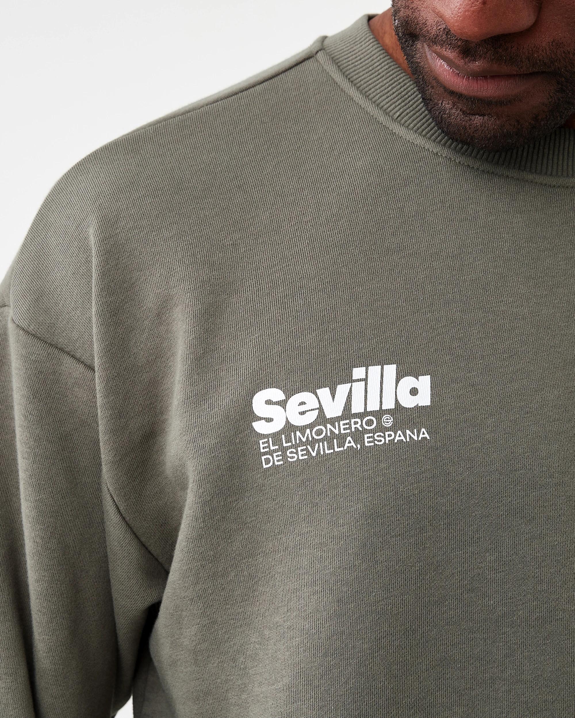 6 Terry Oversized Print Crew Neck Sweatshirt Grn Sevila, 6 of 9