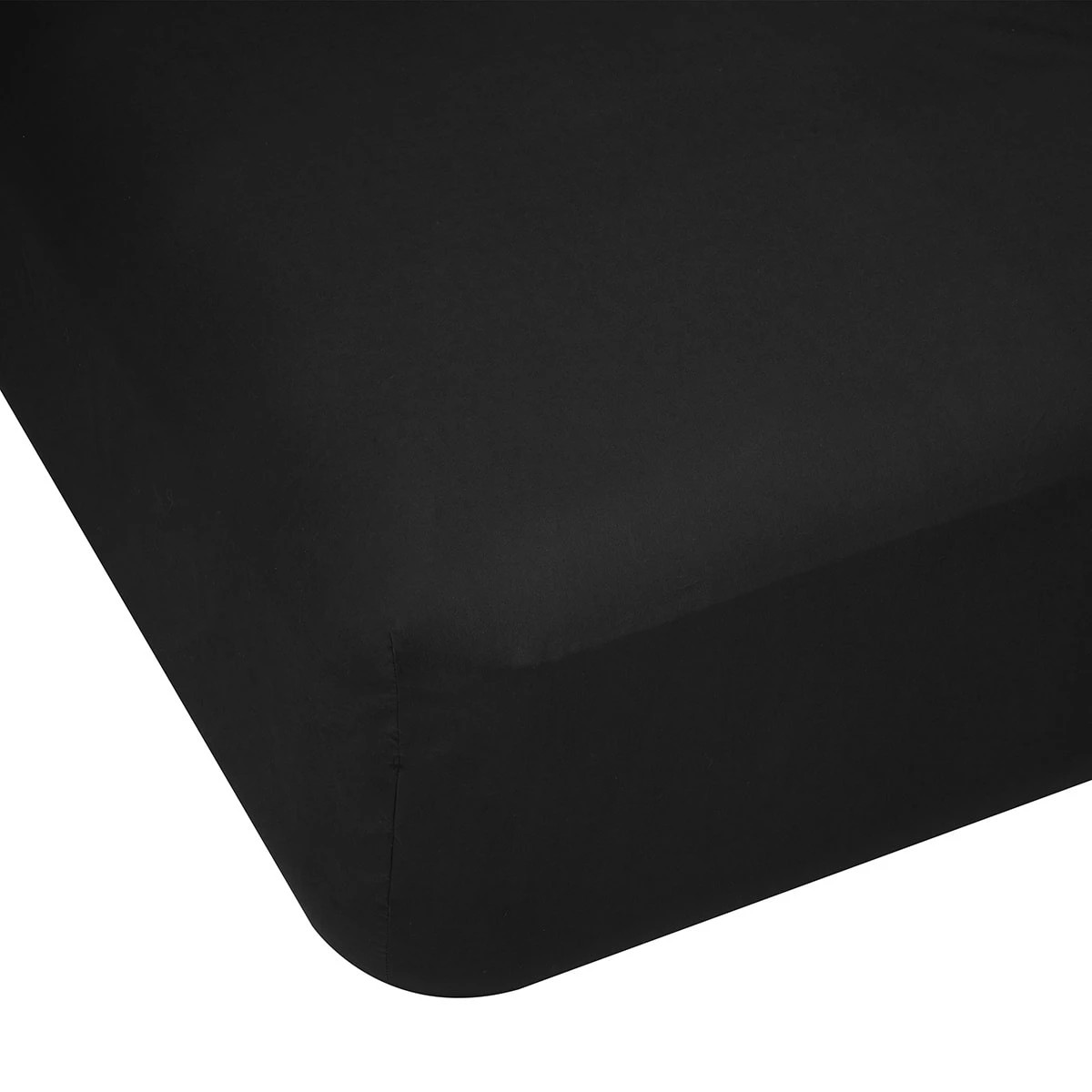 1 225 Thread Count Cotton Rich Fitted Sheet - Queen Bed, Black, 1 of 3