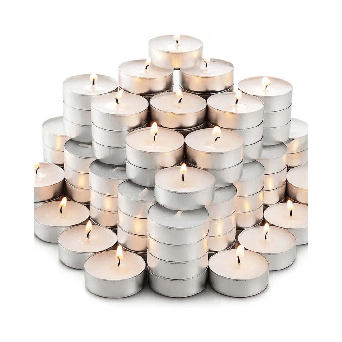 1 BR Home Tealight Candles - 600-Pack with 4-Hour Burn Time and Smokeless Crystal Wax, 1 of 6