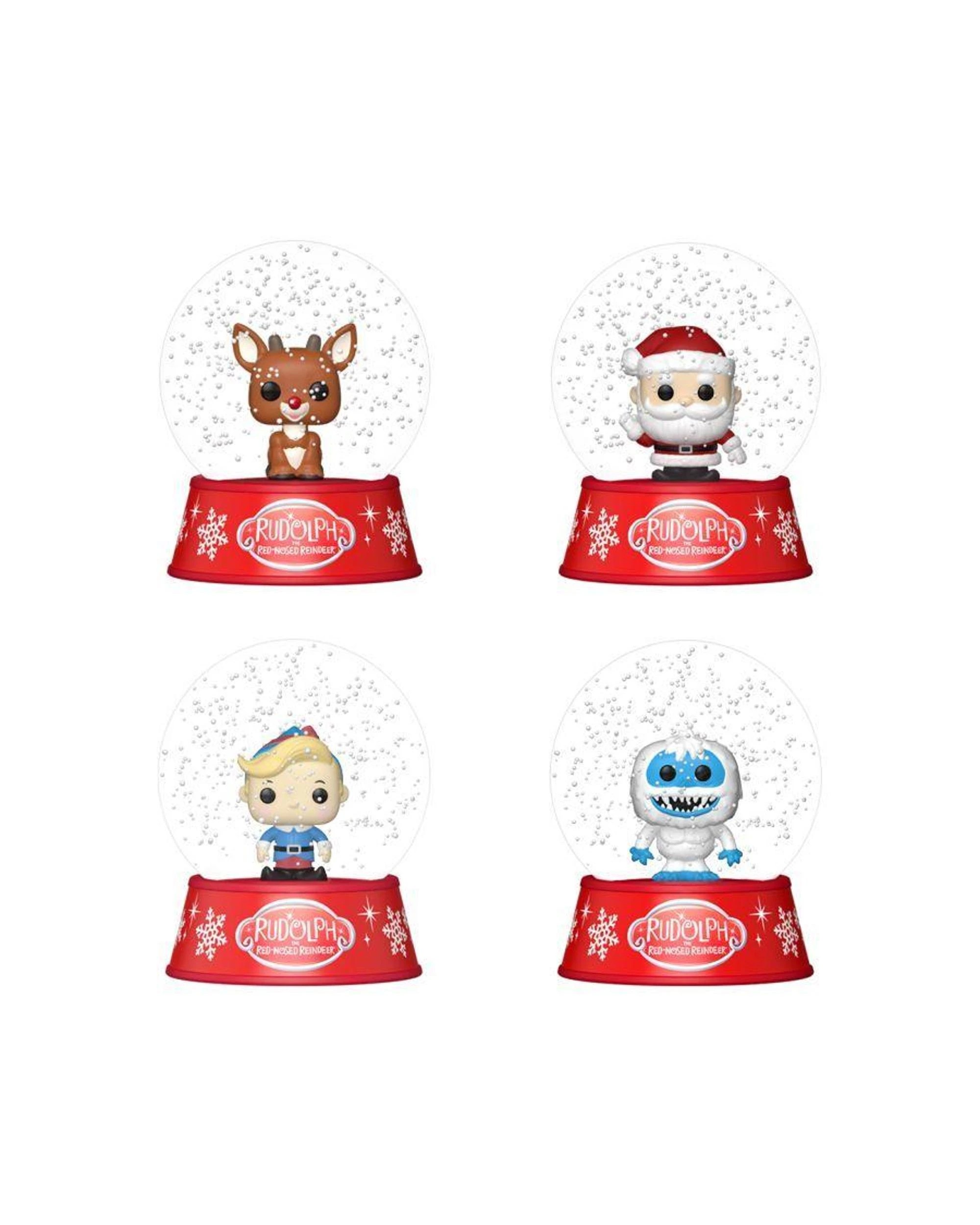 Rudolph The Red Nose Reindeer Mini Glitter Globes Funko POP! Vinyl ...