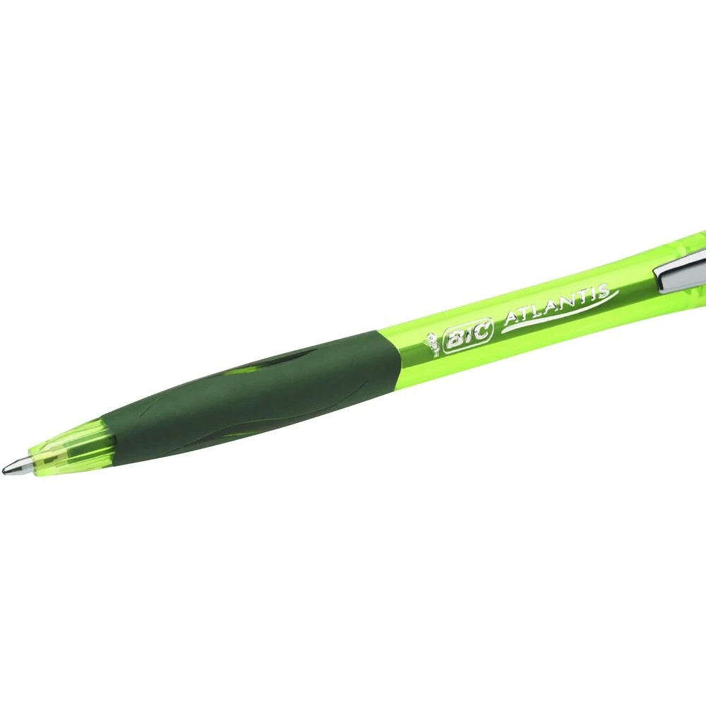 4 BIC Atlantis Retractable Ballpoint Pens Assorted 4 Pack, 4 of 4