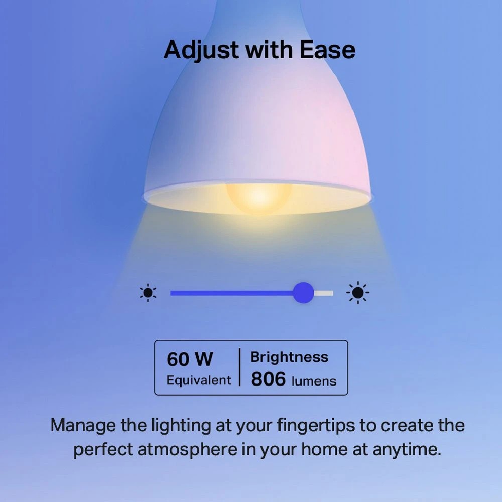 4 TP-Link Tapo Multicolour WiFi Smart Bulb E27 Base, 4 of 8