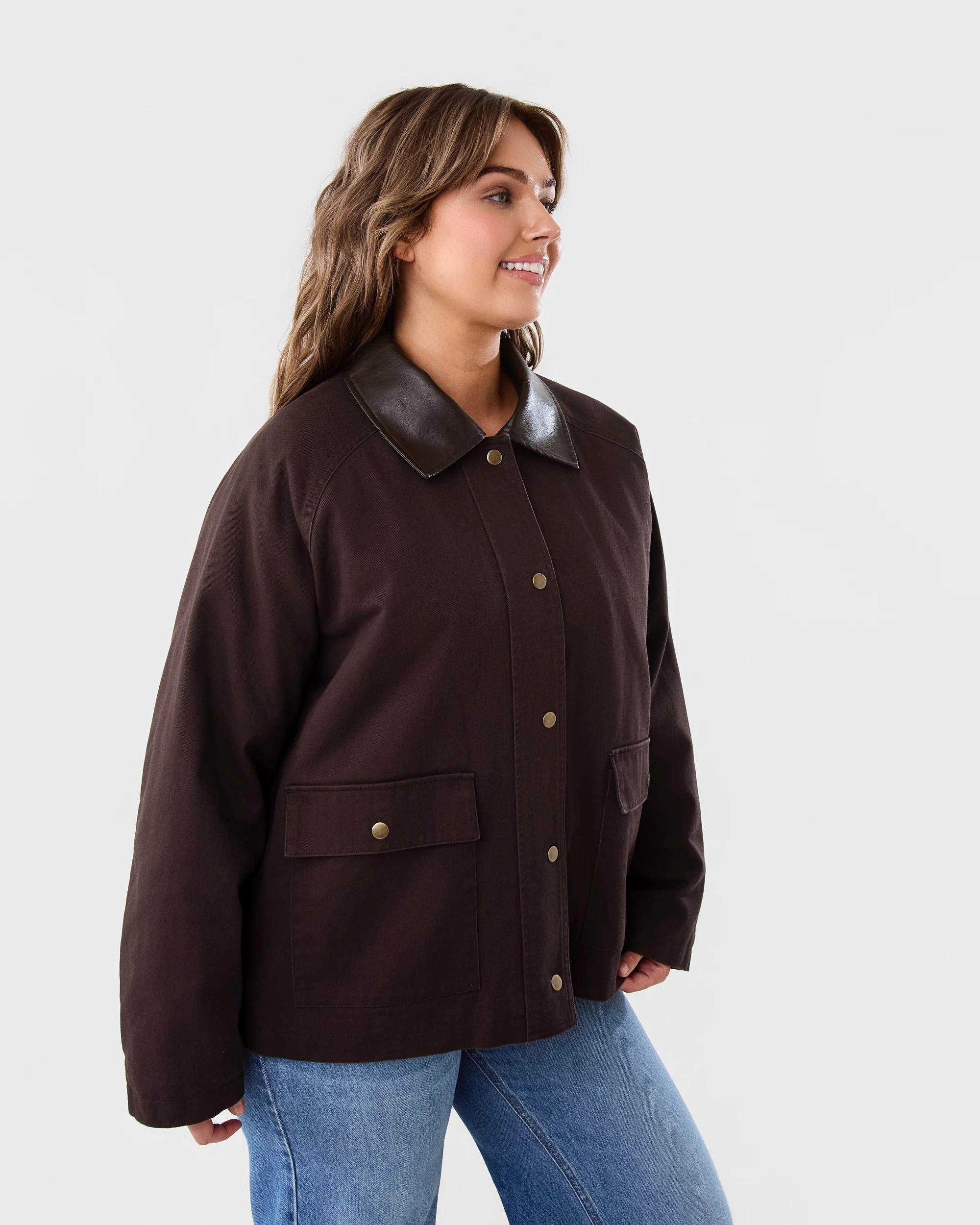 3 Barn Jacket Choc Plum, 3 of 8