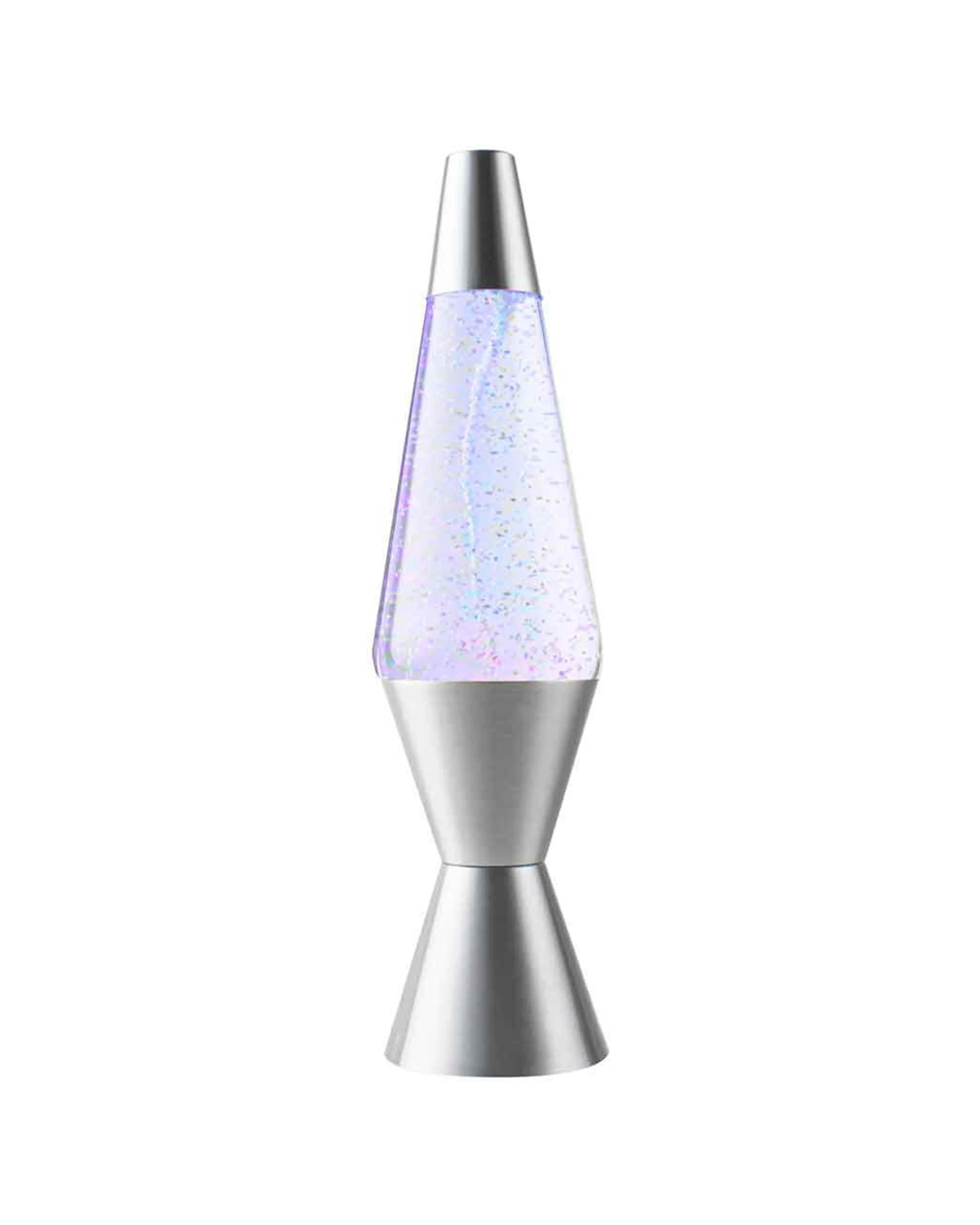 2 LMD Twister Lava LED Lamp Children Adult Room Tabletop Decor 26cm - Silver, 2 of 4