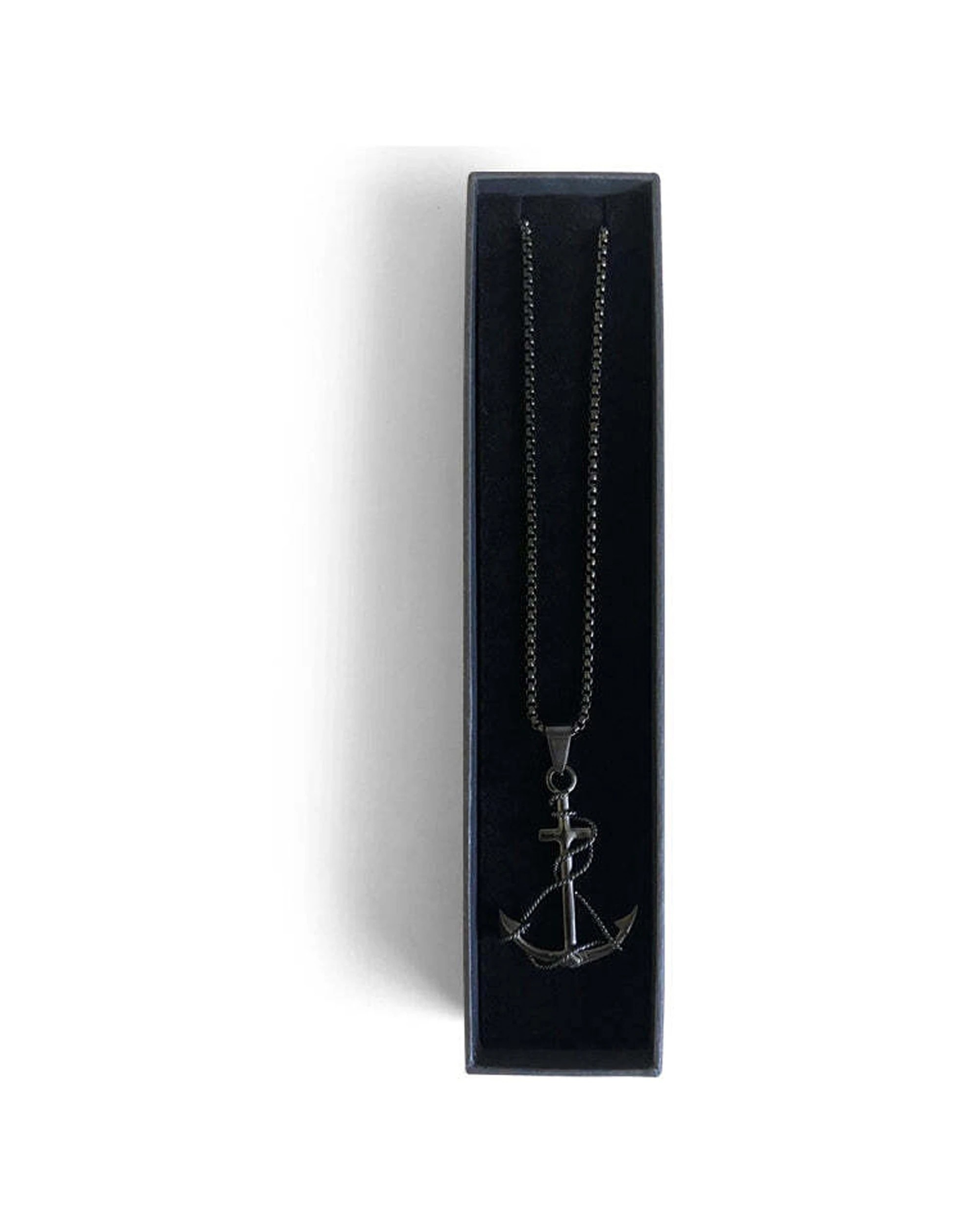 2 Mens Republic Anchor Necklace Nautical Style Signature Lobster Clasp 60Cm - Grey, 2 of 4