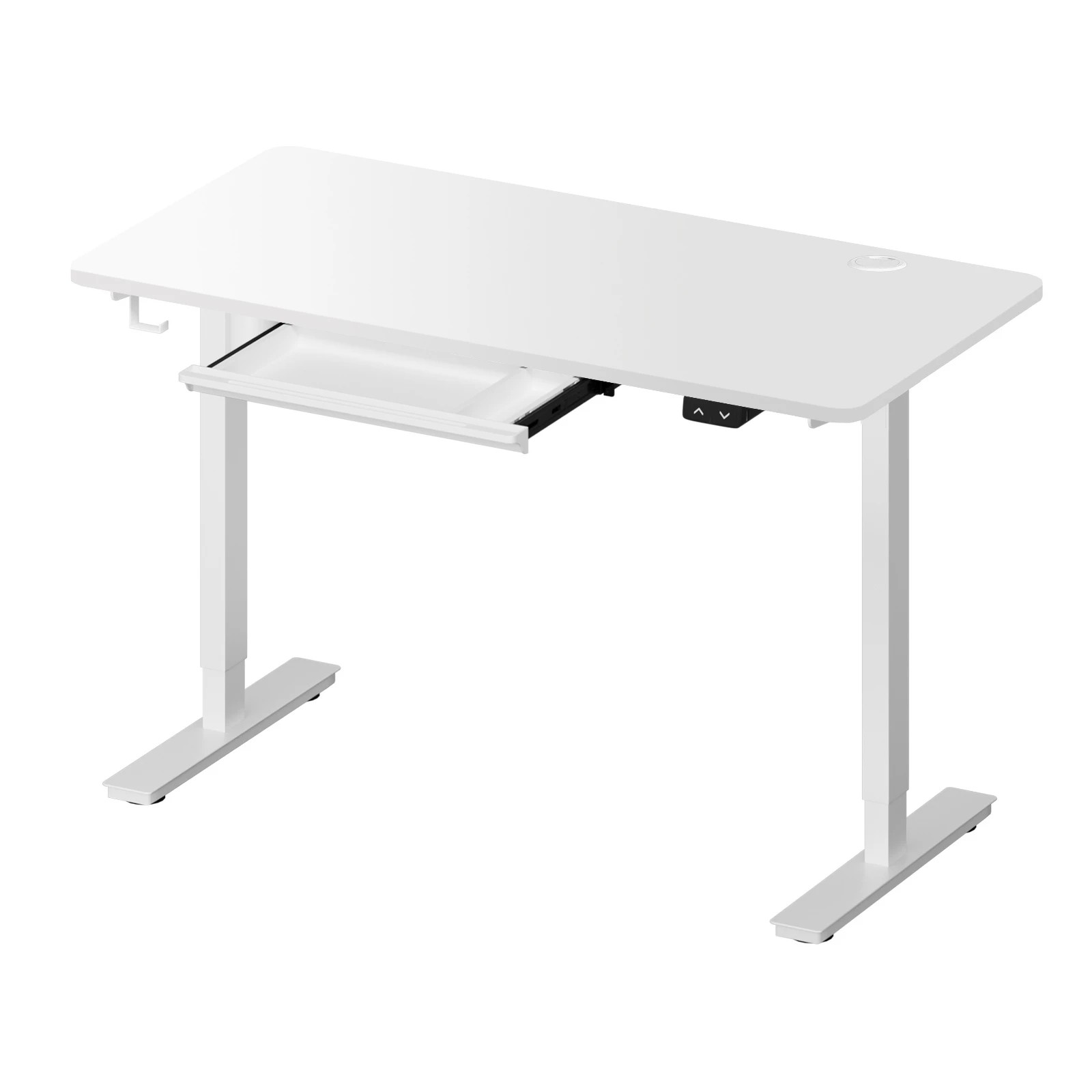 1 Oikiture 150cm Electric Standing Desk With Drawer Height Adjustable
 - White, 1 of 4