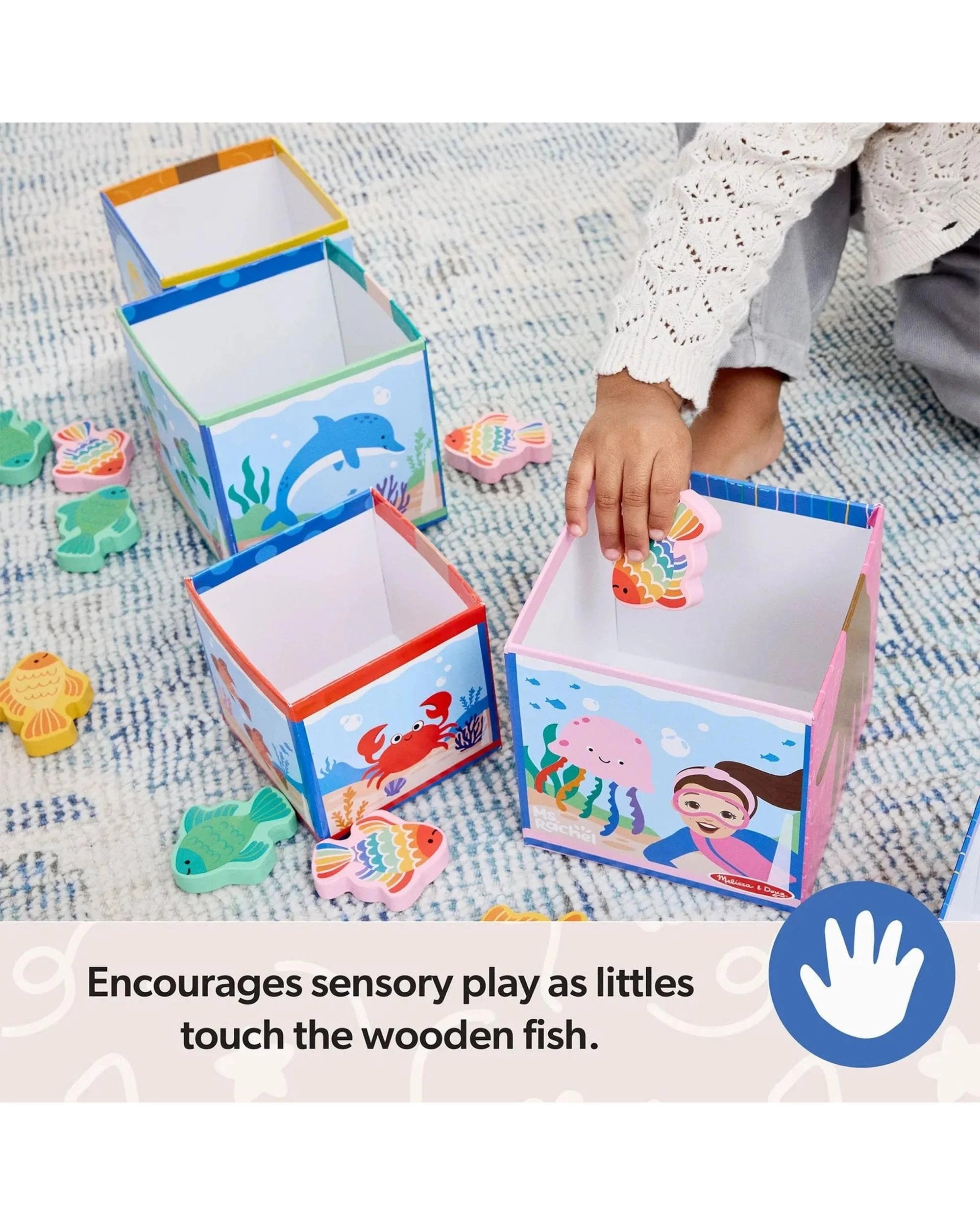 8 Melissa and Doug Ms Rachel Sort and Count Nesting Blocks, 8 of 9