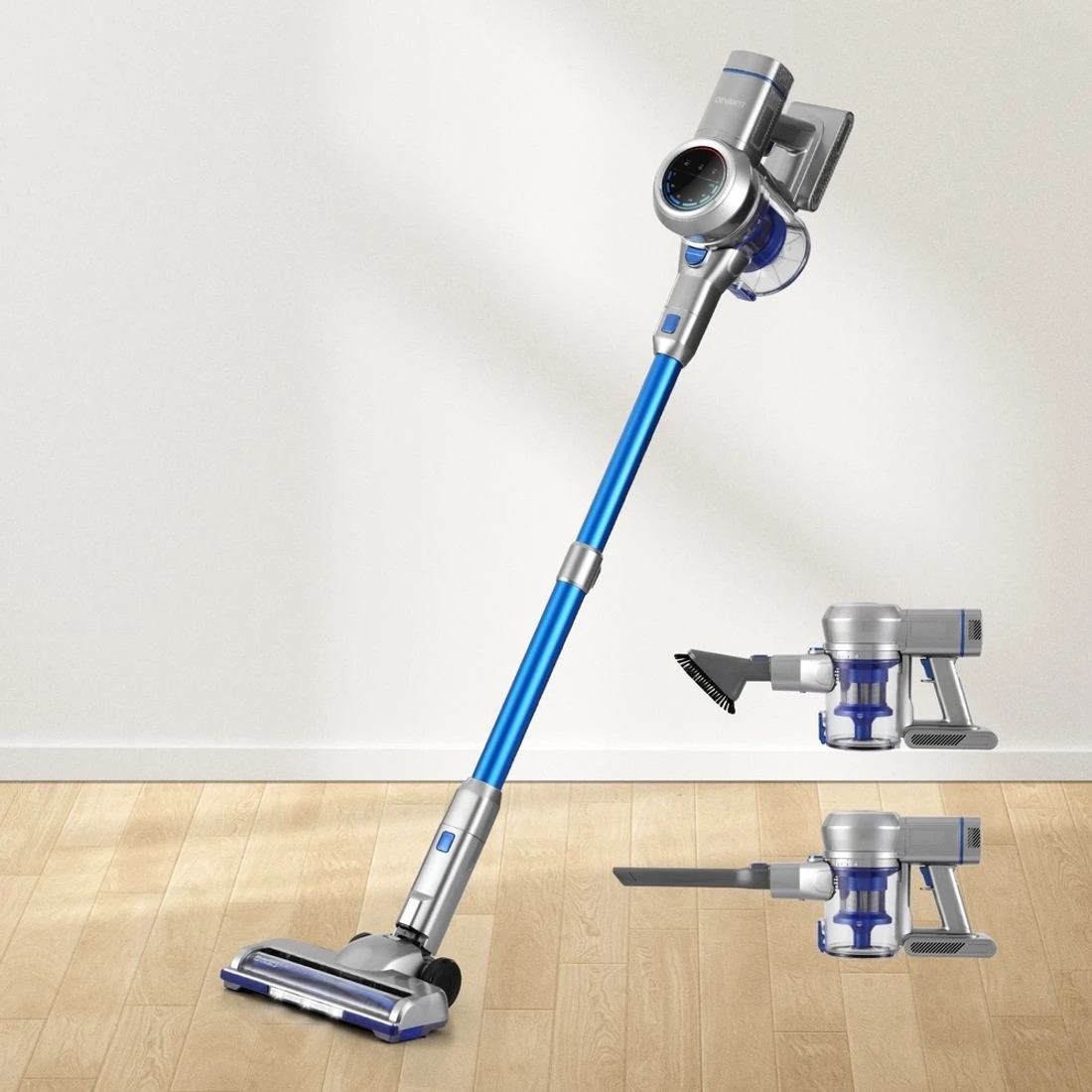 3 Devanti 300W Stick Vacuum Cleaner Cordless Self-Standing - Blue, 3 of 7