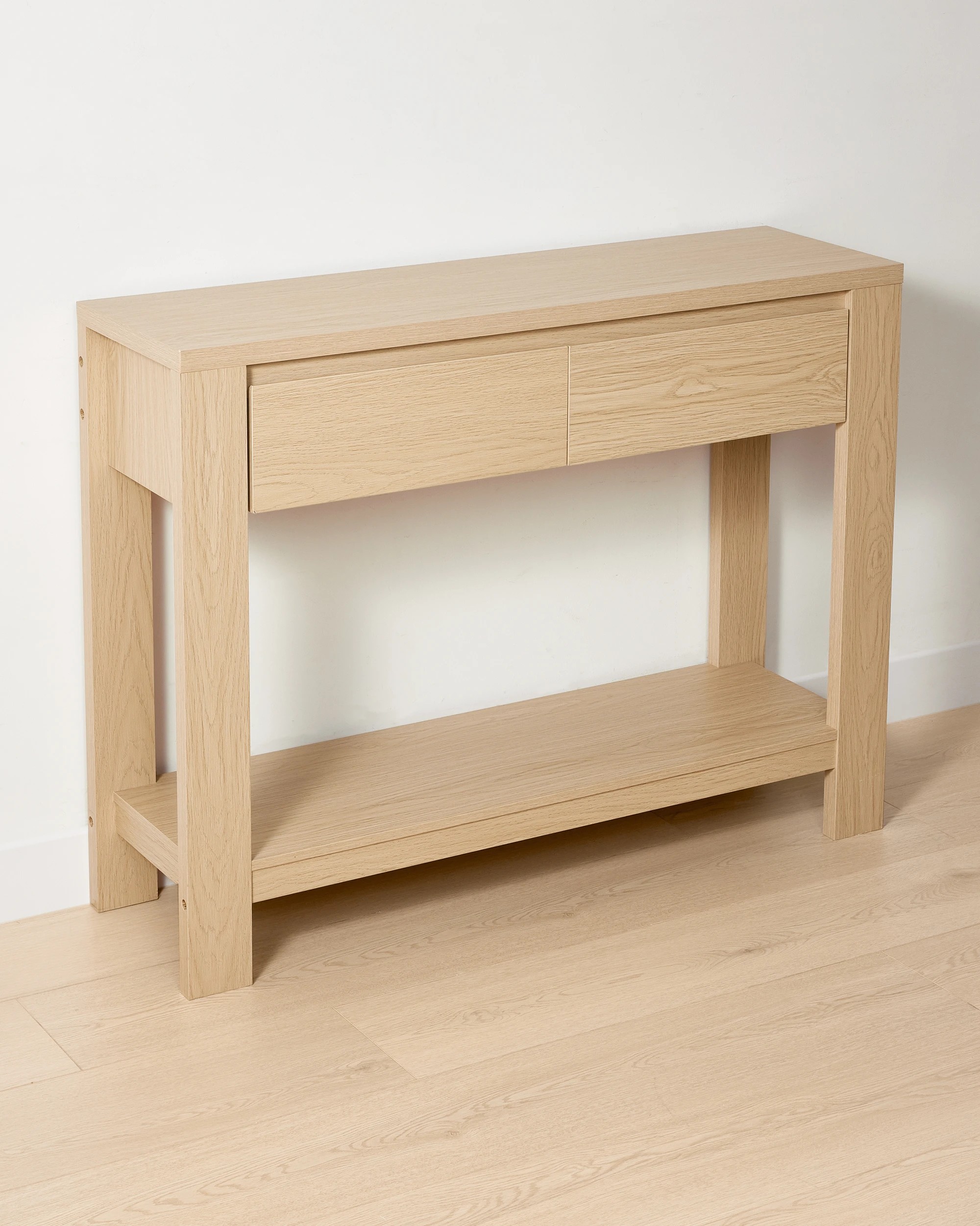 1 Tide 2 Drawer Hall Table - Oak, 1 of 1