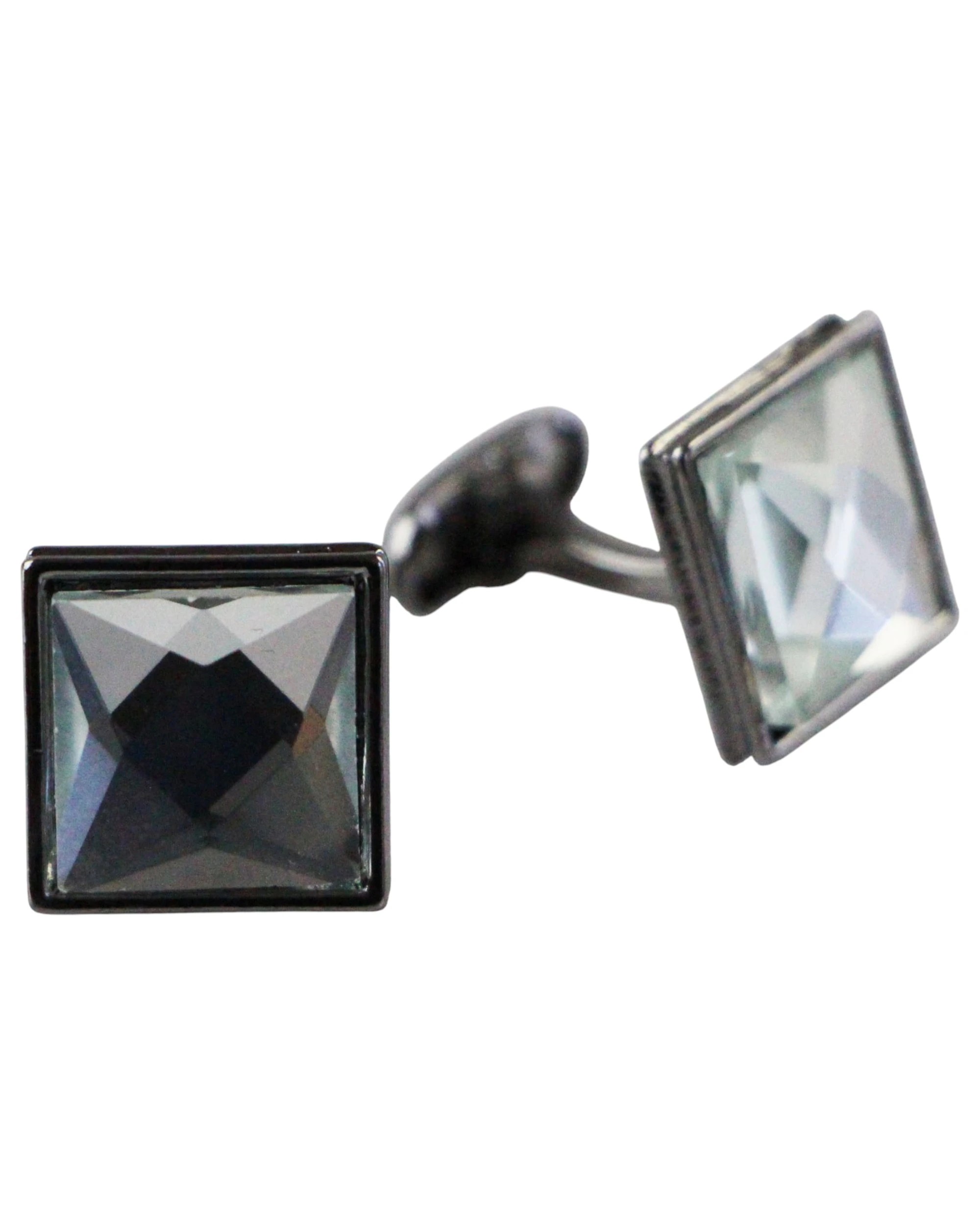 1 Zasel Mens Silver Square Diamond Cufflinks - Multi, 1 of 1