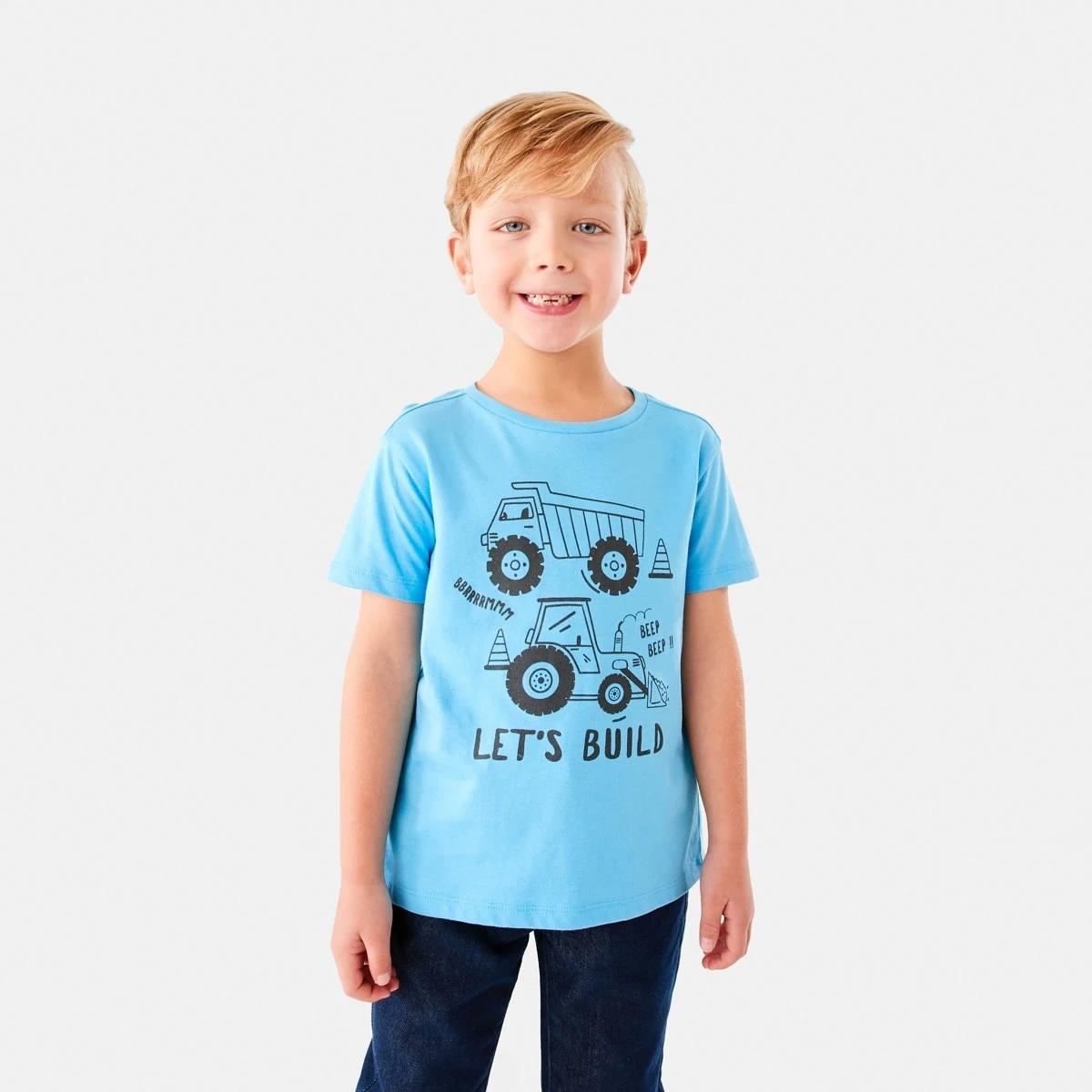 1 Chest Print T-shirt Earth Dig, 1 of 8