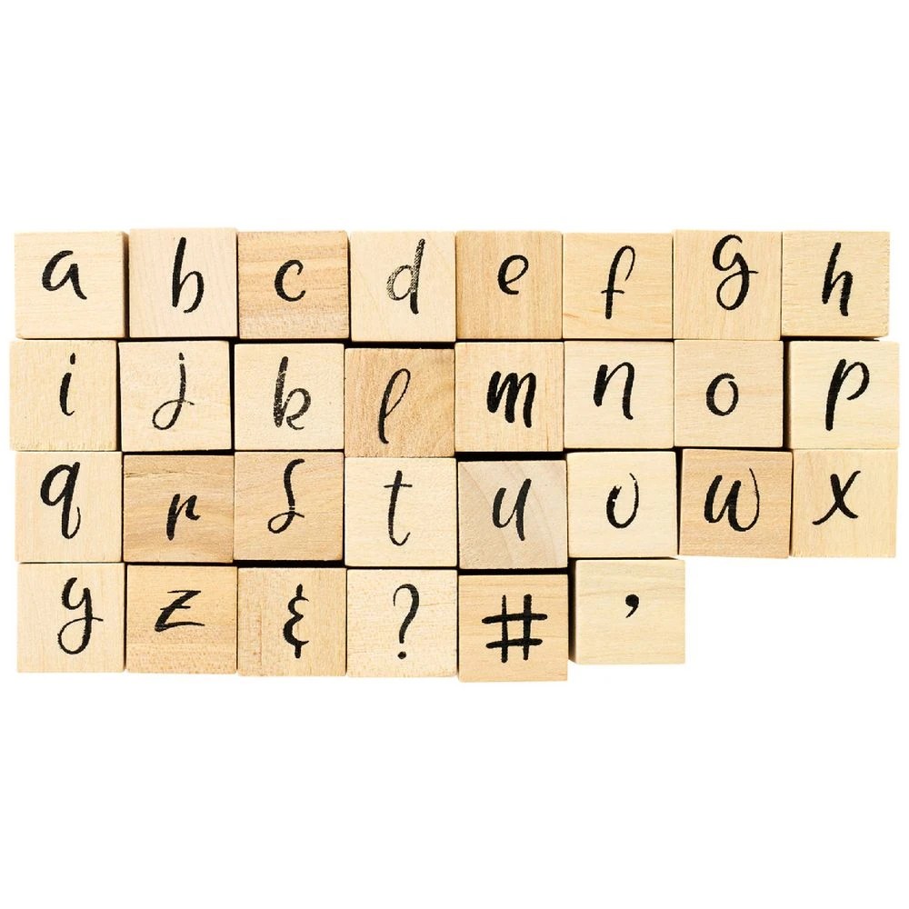 3 Born Wooden Stamp Alphabet Script 30 Pack, 3 of 4