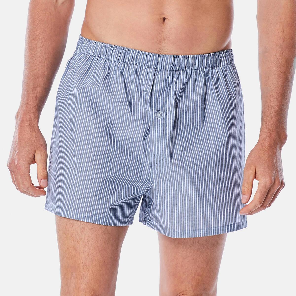 4 3 Pack Alpha Classic Woven Boxers Bluestripe, 4 of 8