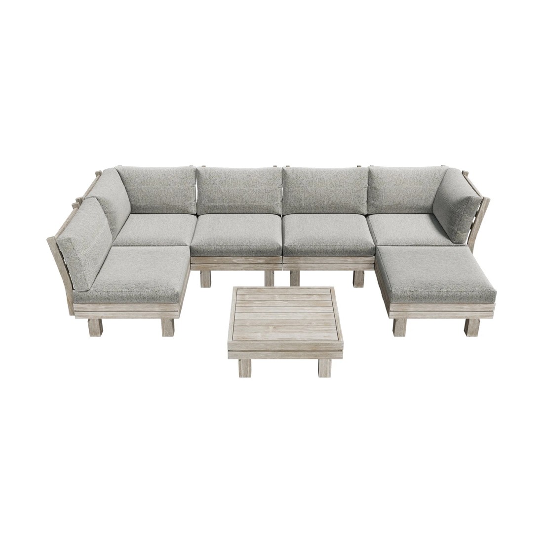 6 Livsip 7 Piece Outdoor Furniture Sofa Set Lounge Setting - Beige, 6 of 9