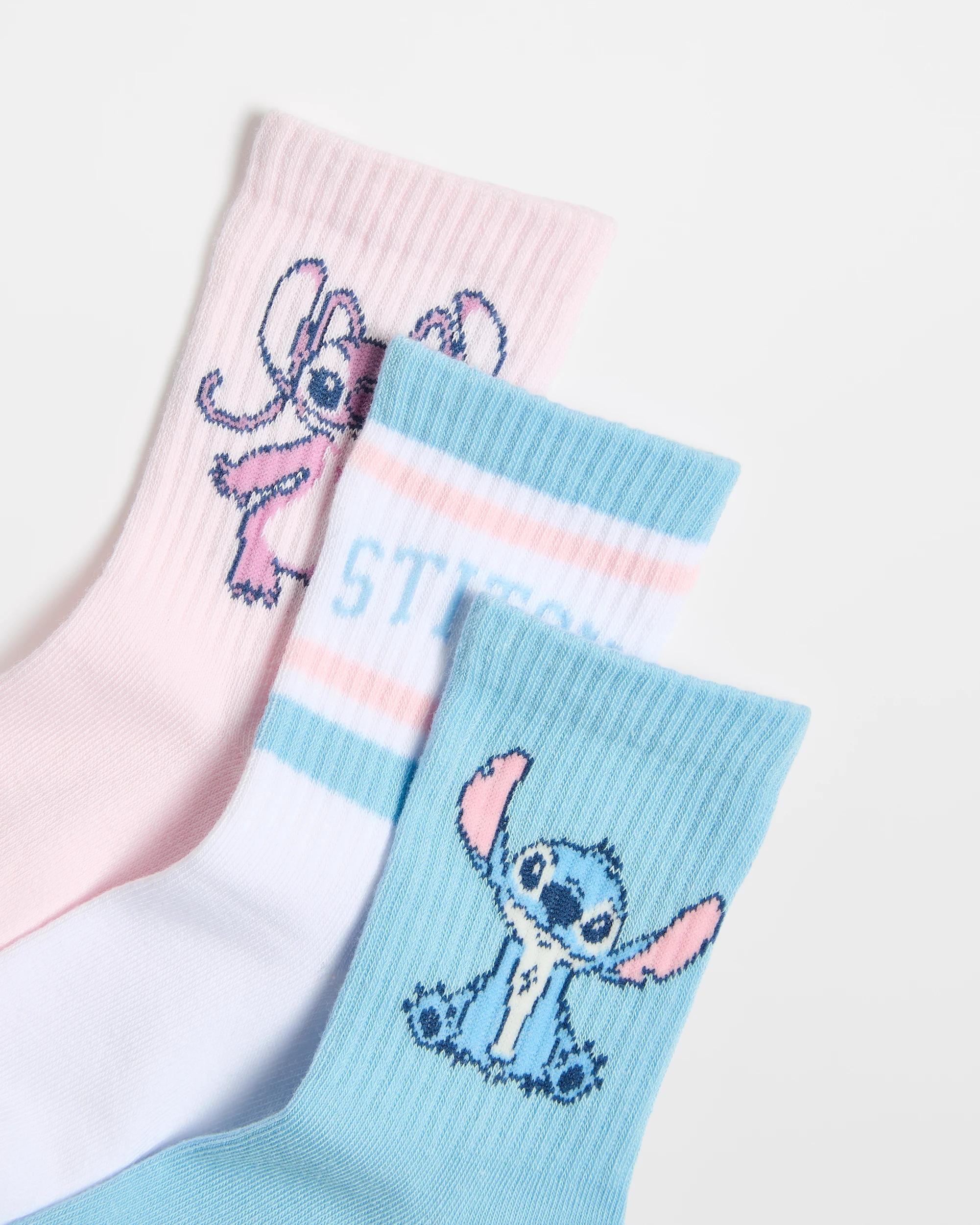 2 Disney Stitch Disney Lilo And Stitch Crew Socks 3 Pack MULTI, 2 of 3