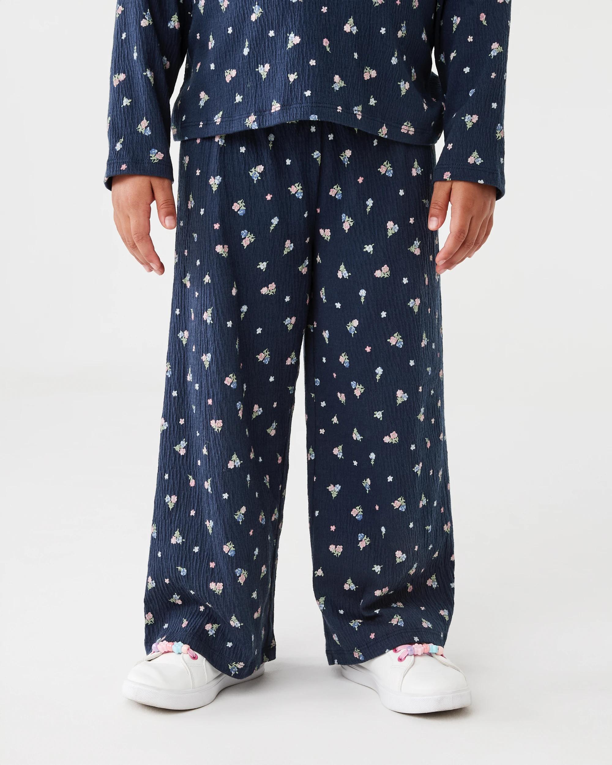 1 Wide Leg Crinkle Pants Nvy Floral, 1 of 5