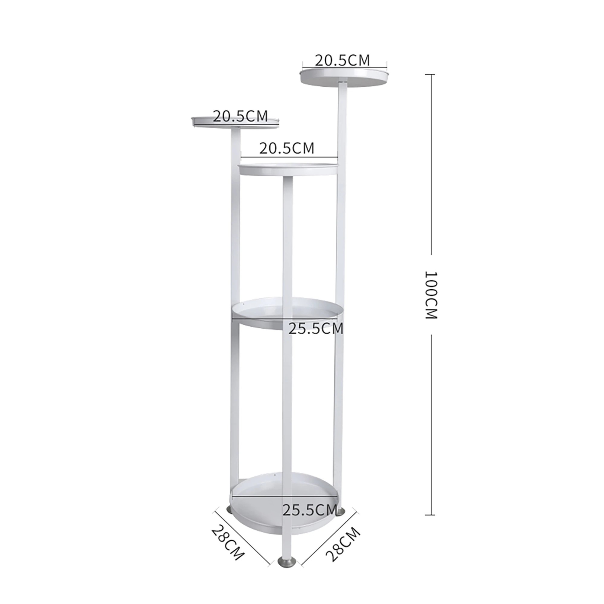 3 Levede M Size Metal Plant Stand Planter Shelf - White, 3 of 7