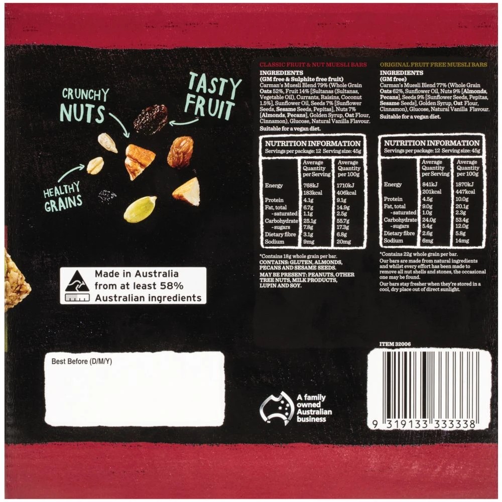 4 Carman's Traditional Muesli Bars 24 Pack Variety, 4 of 7