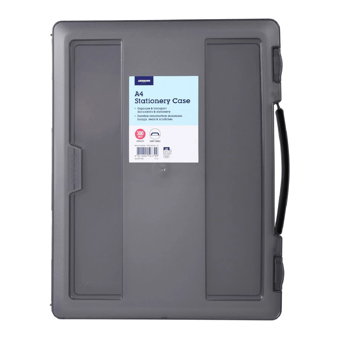 1 J.Burrows Stationery Case with Handle Black, 1 of 3